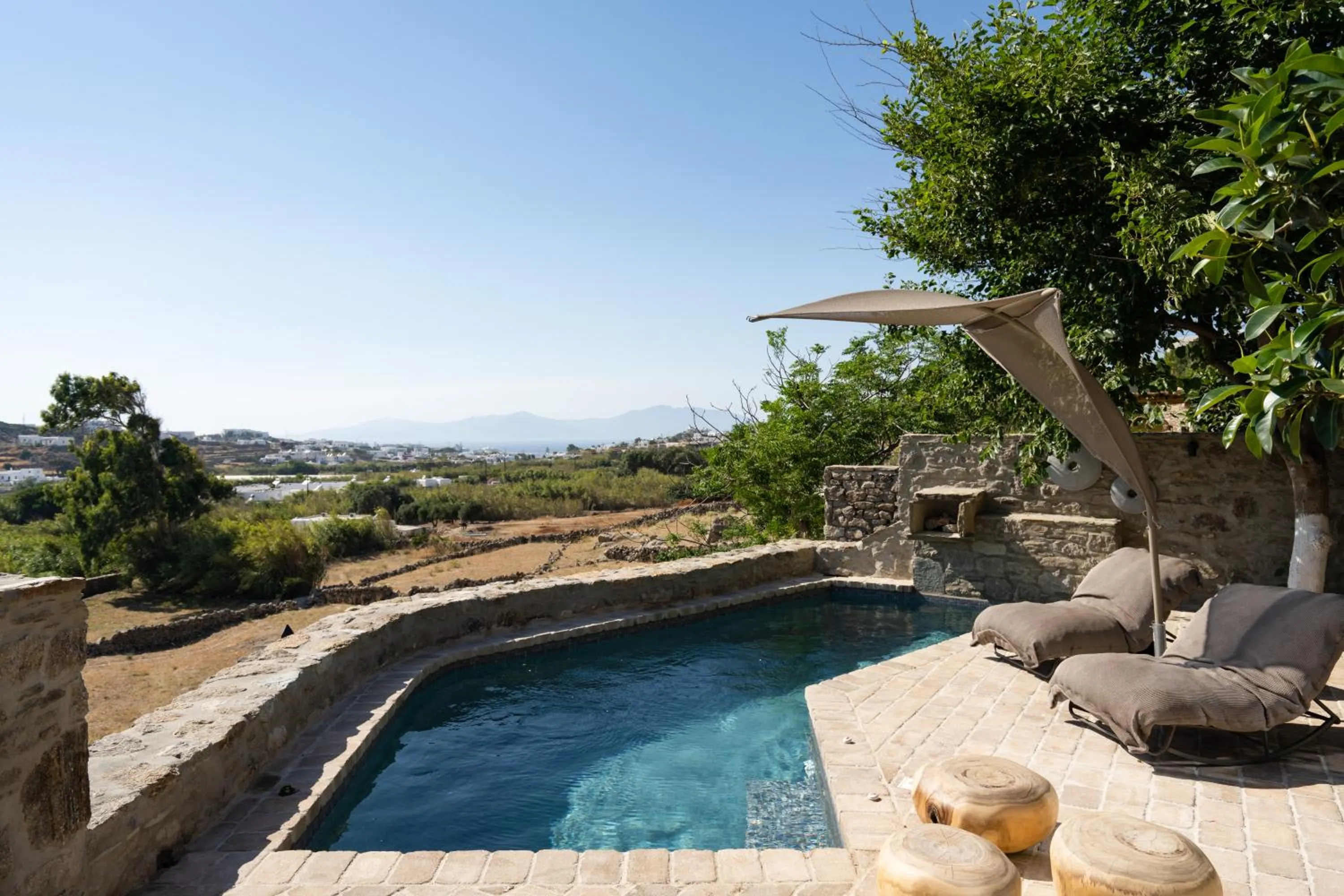 Swimming pool in Ikies of Mykonos