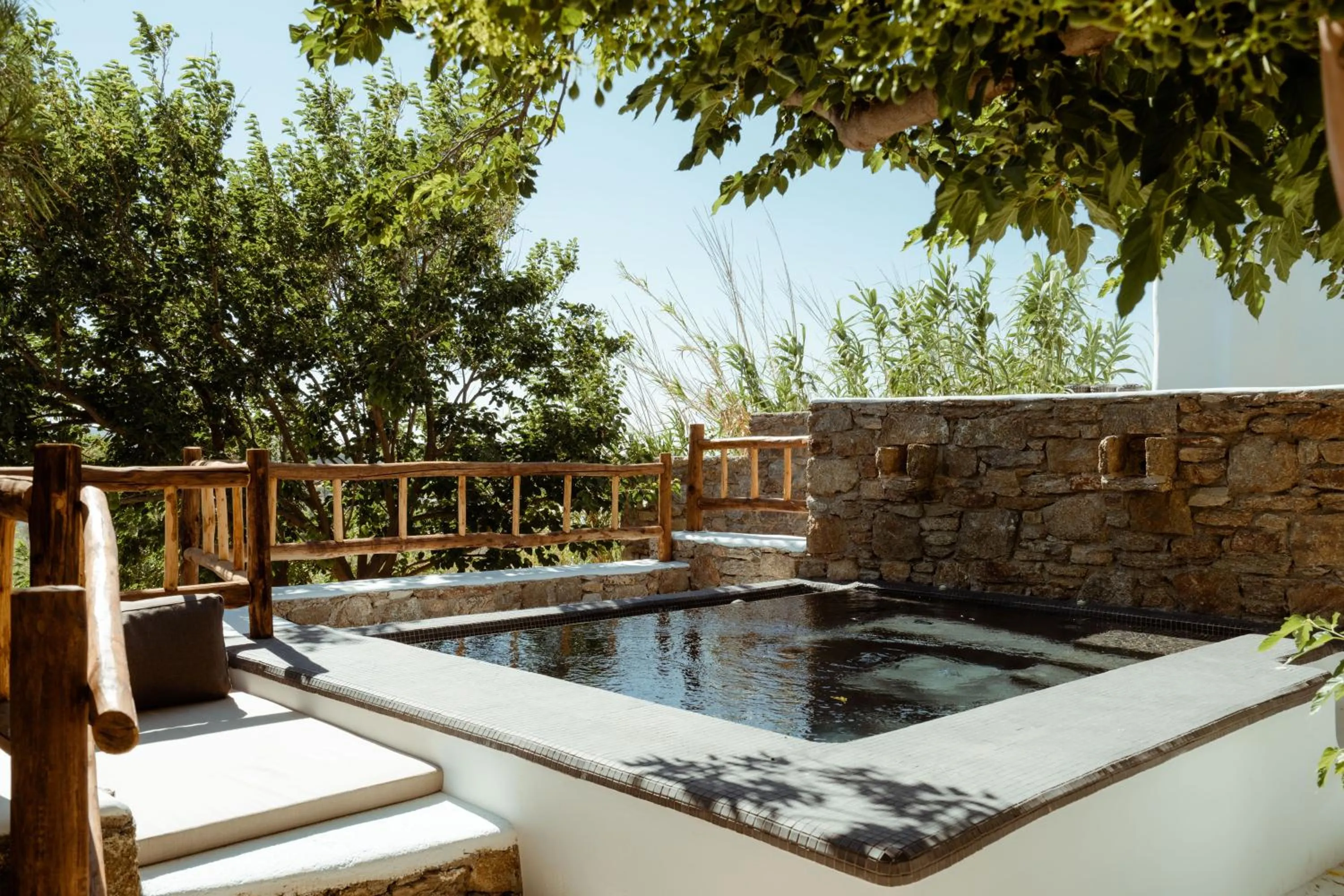 Swimming pool in Ikies of Mykonos