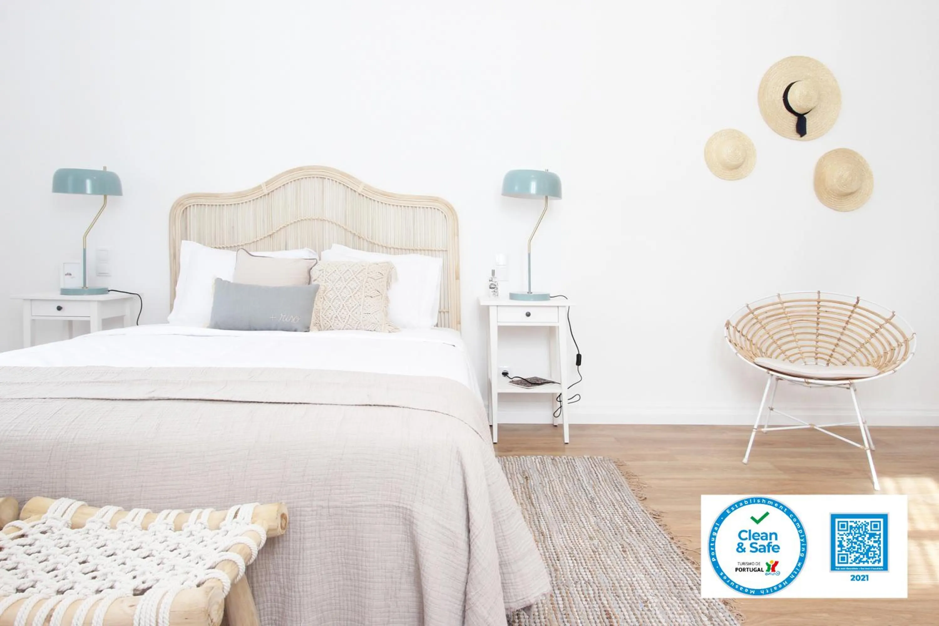 Bed in Lavradores Boutique Guesthouse