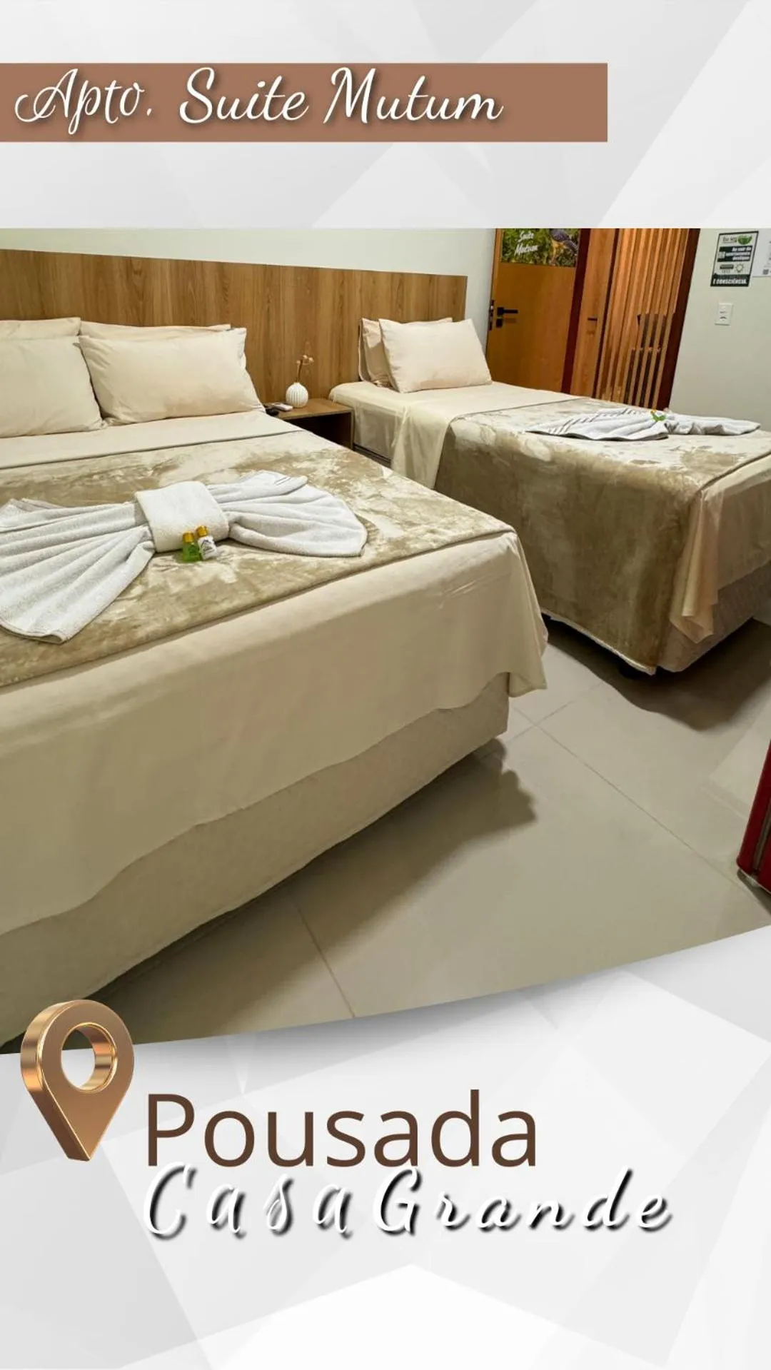 Bed in Pousada Casa Grande