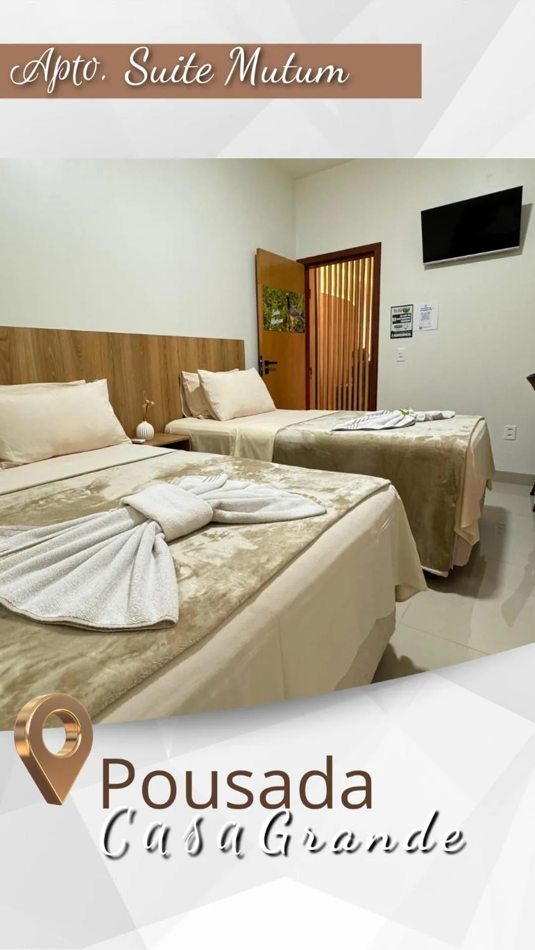 Bed in Pousada Casa Grande