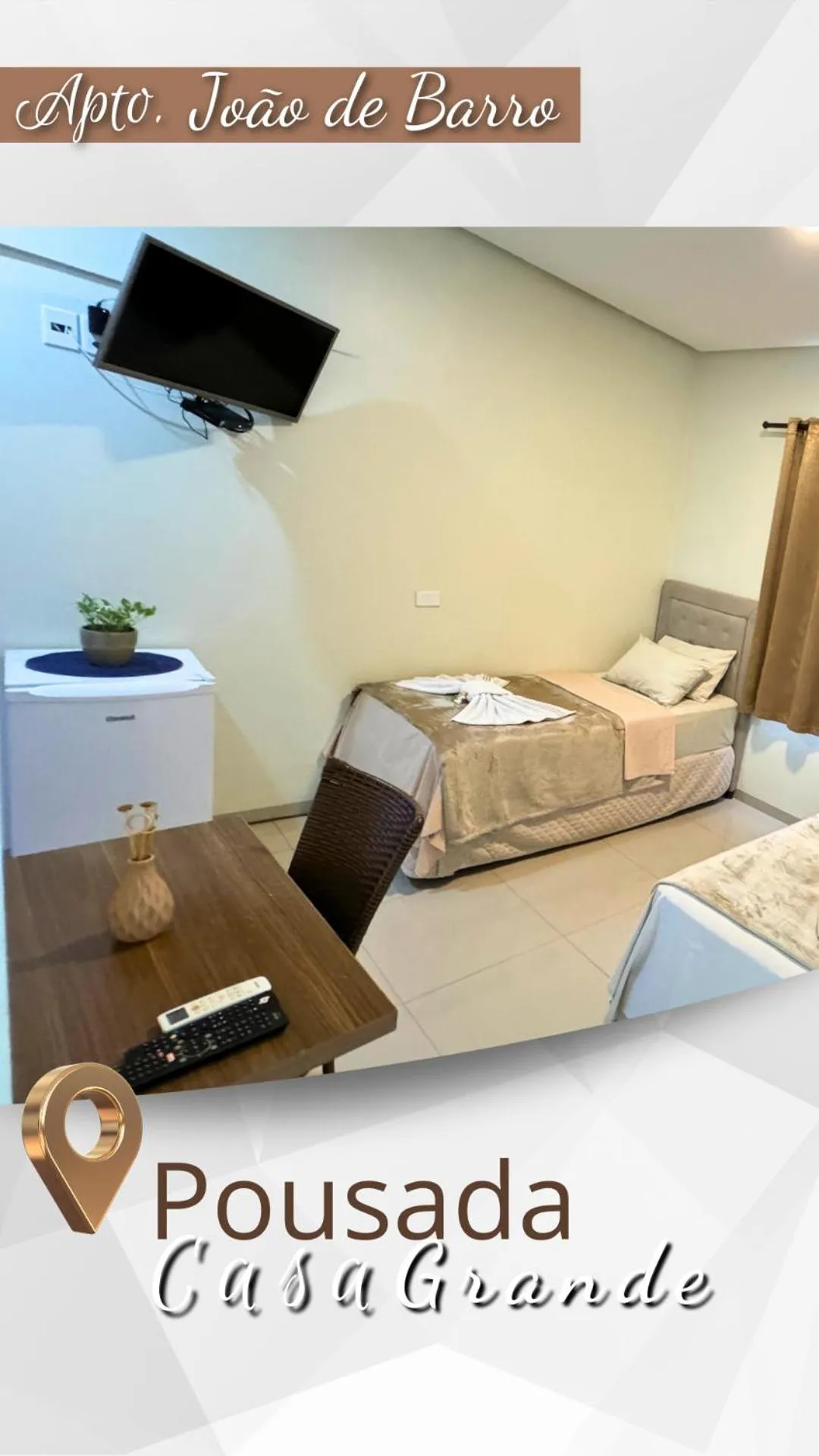 Bed in Pousada Casa Grande