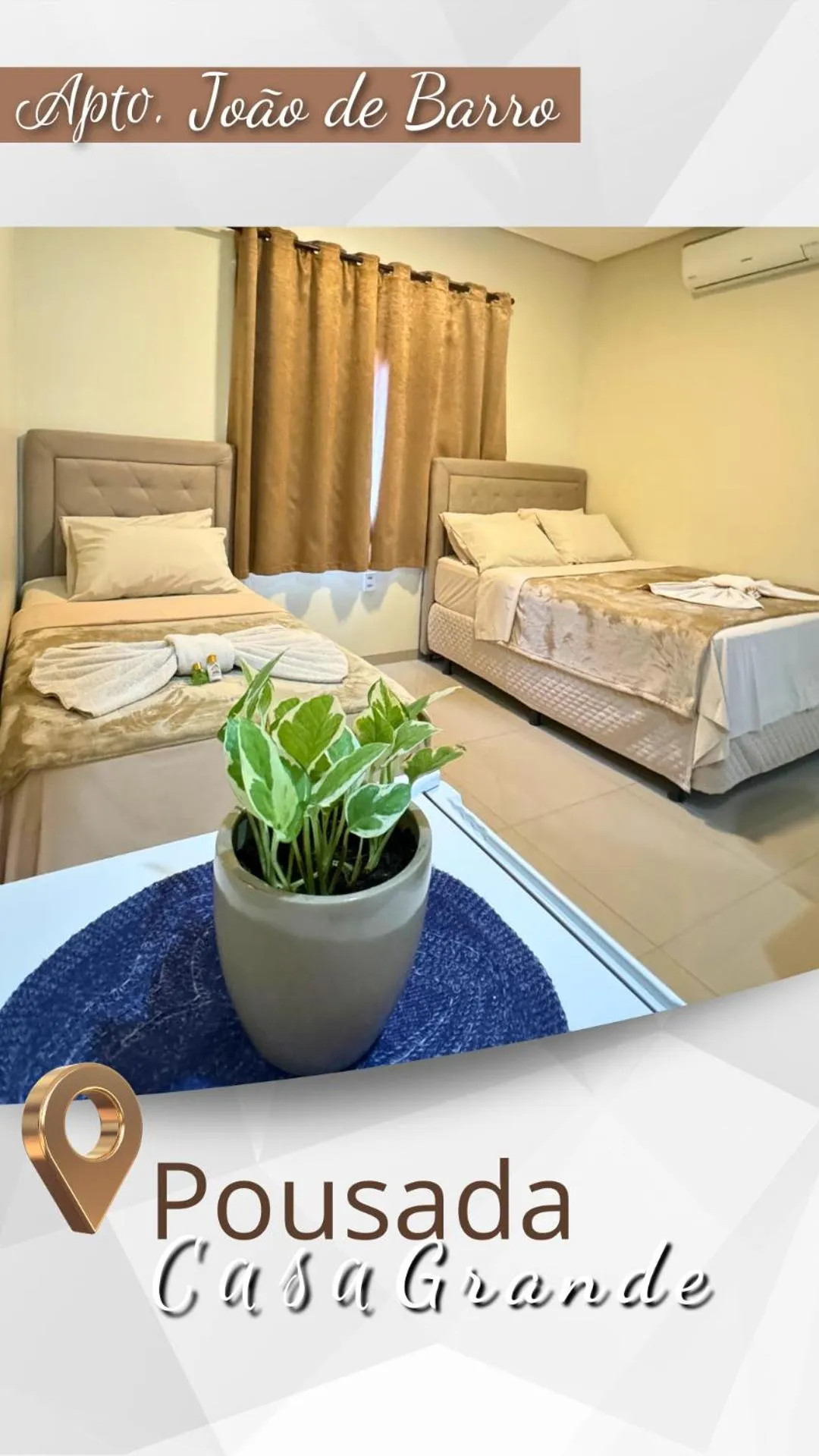 Bed in Pousada Casa Grande