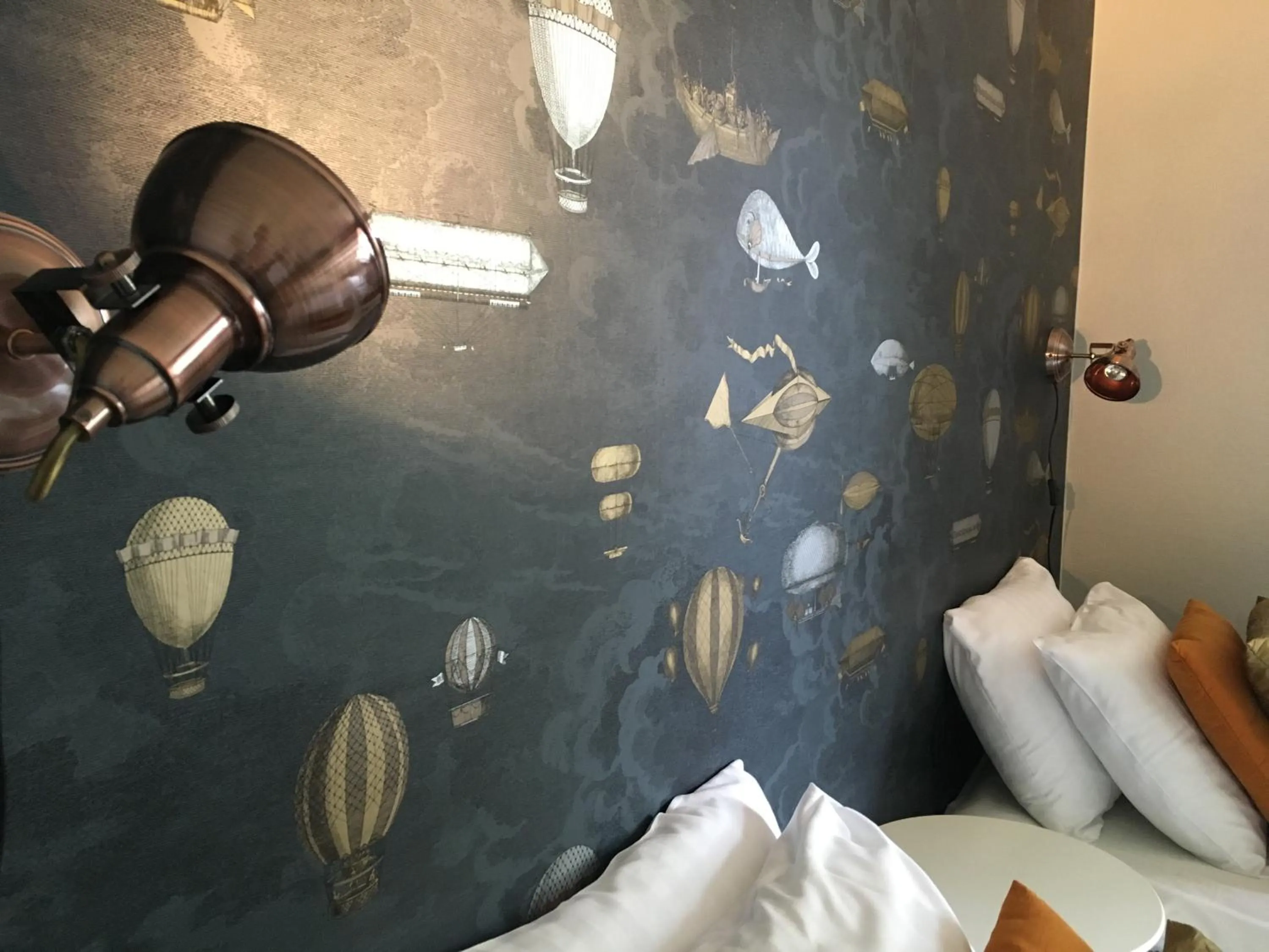 Decorative detail, Bed in Hotel Wictoria