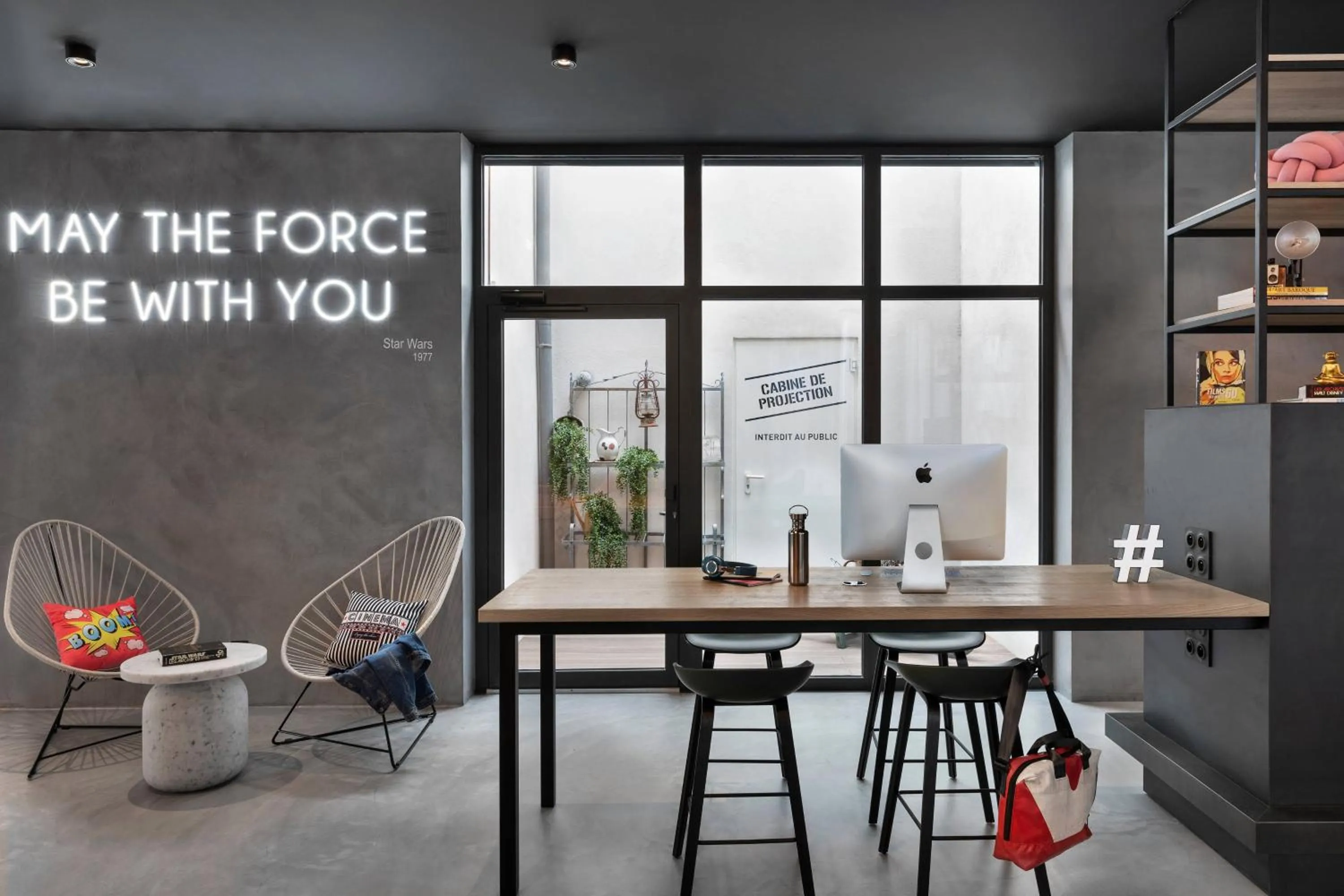 Lobby or reception in Moxy Lyon Airport