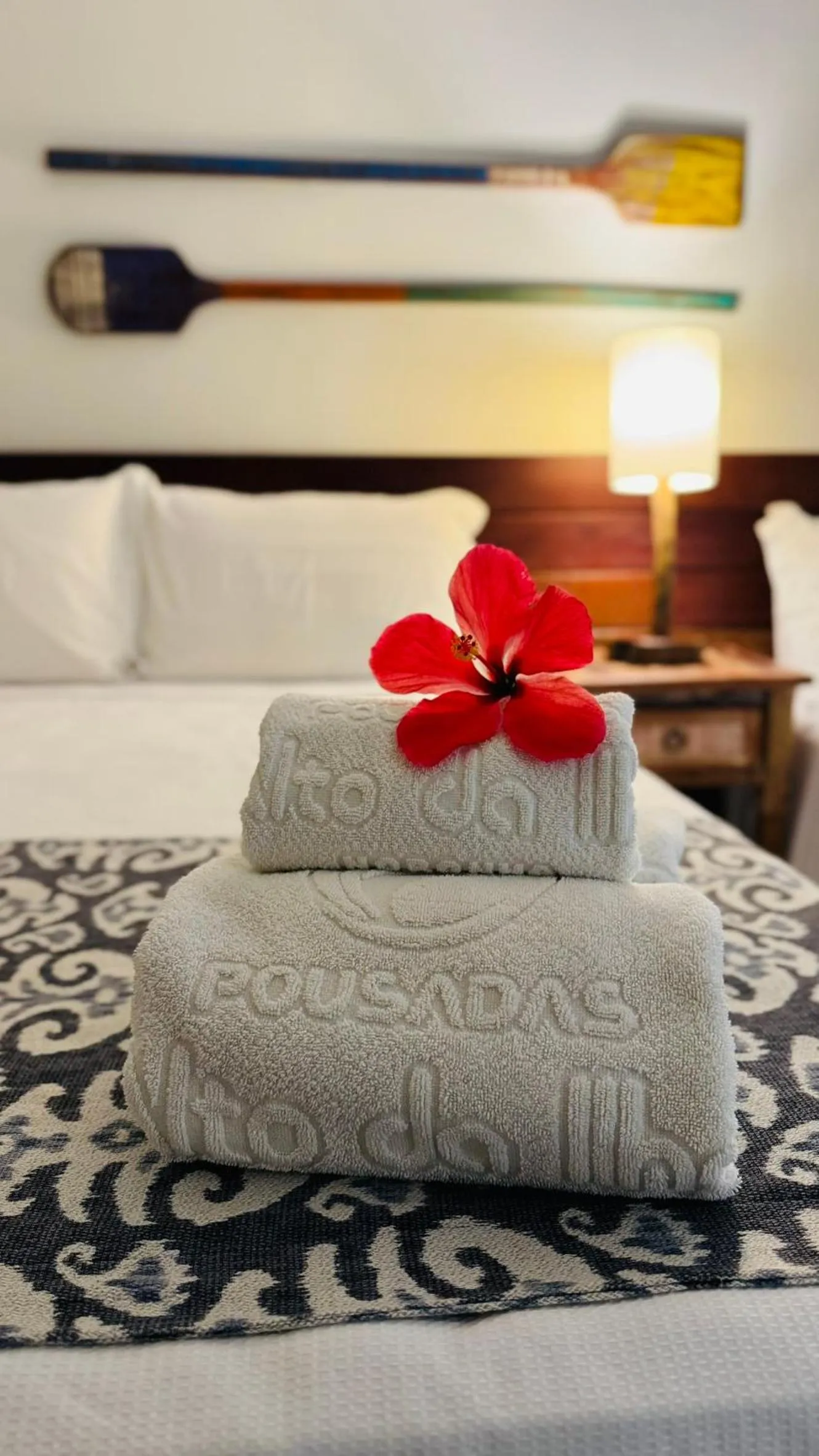 Decorative detail, Bed in Pousada Alto da Floresta Noronha by Alto da Ilha