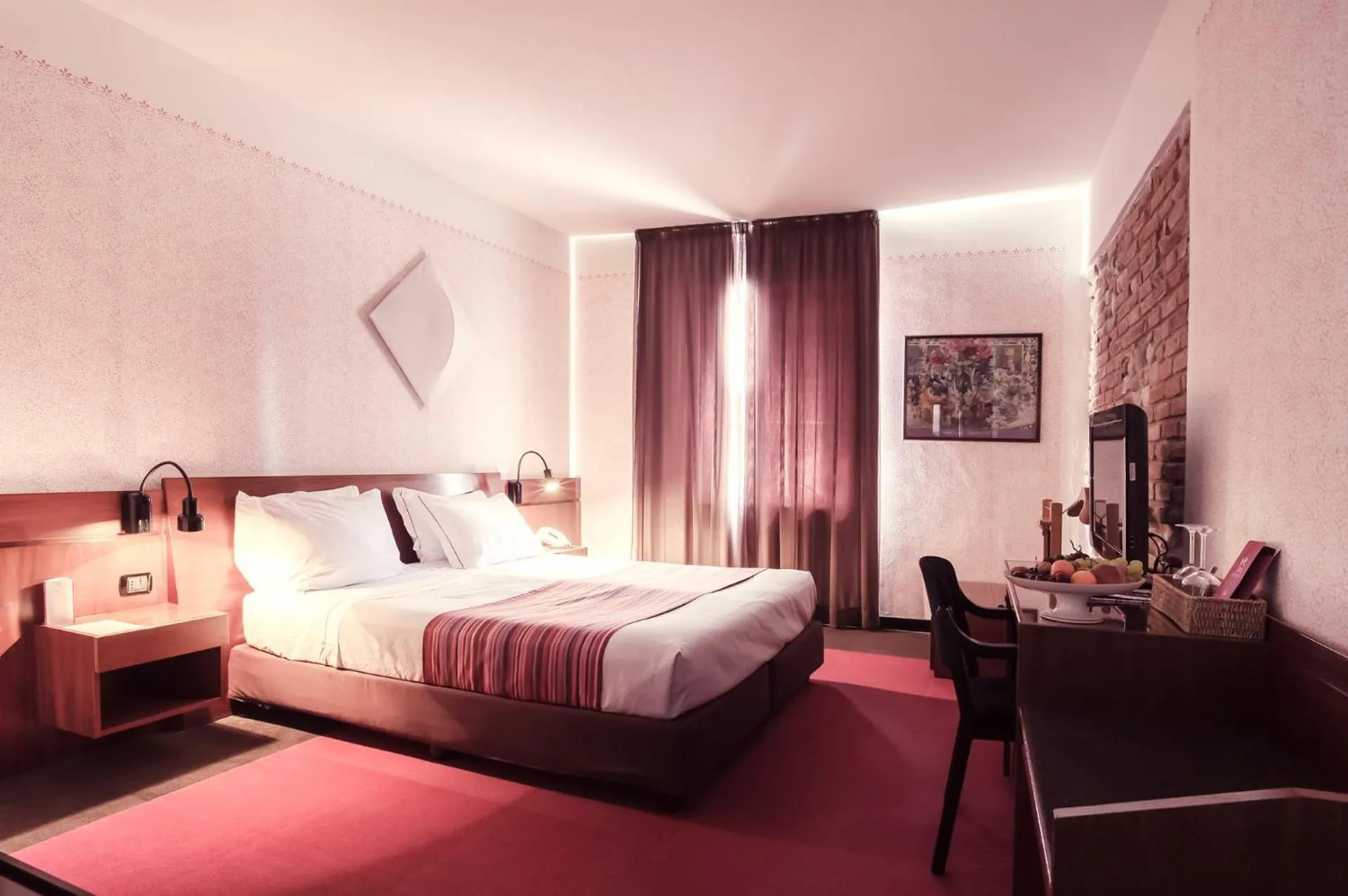 Bed in Cangrande Hotel