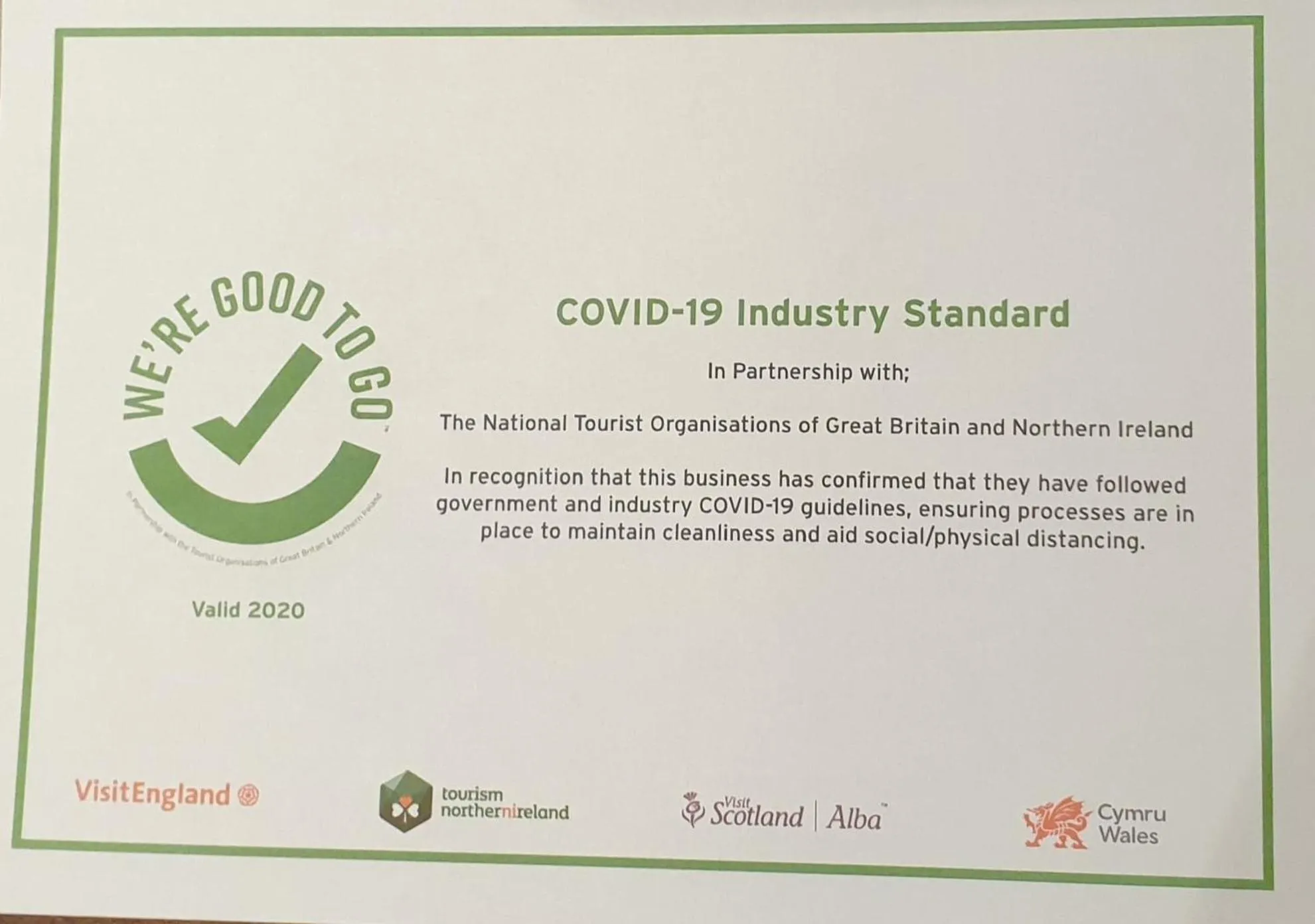 Logo/Certificate/Sign in Hilbre Hotel