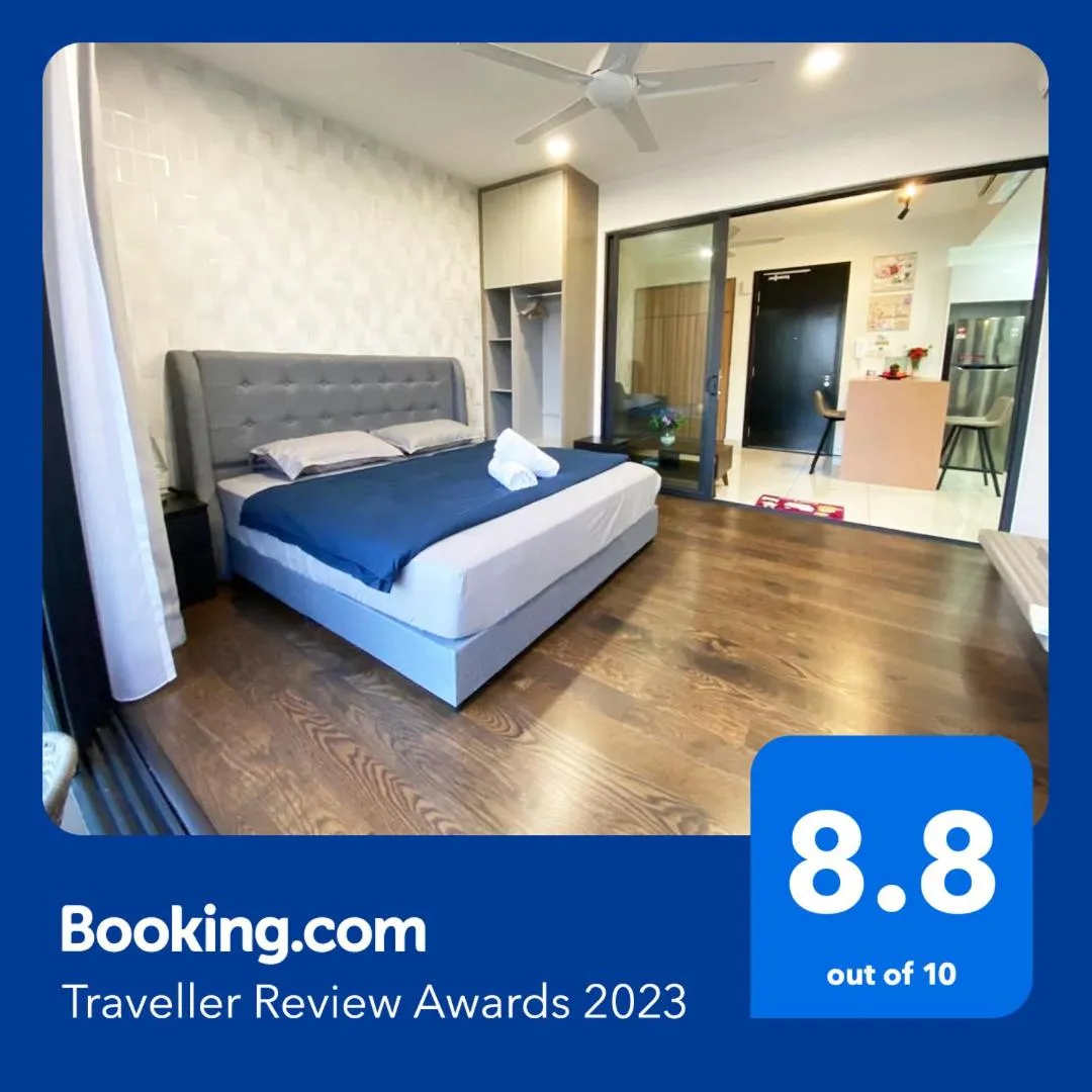 Bed in Almas Suites Puteri Harbour