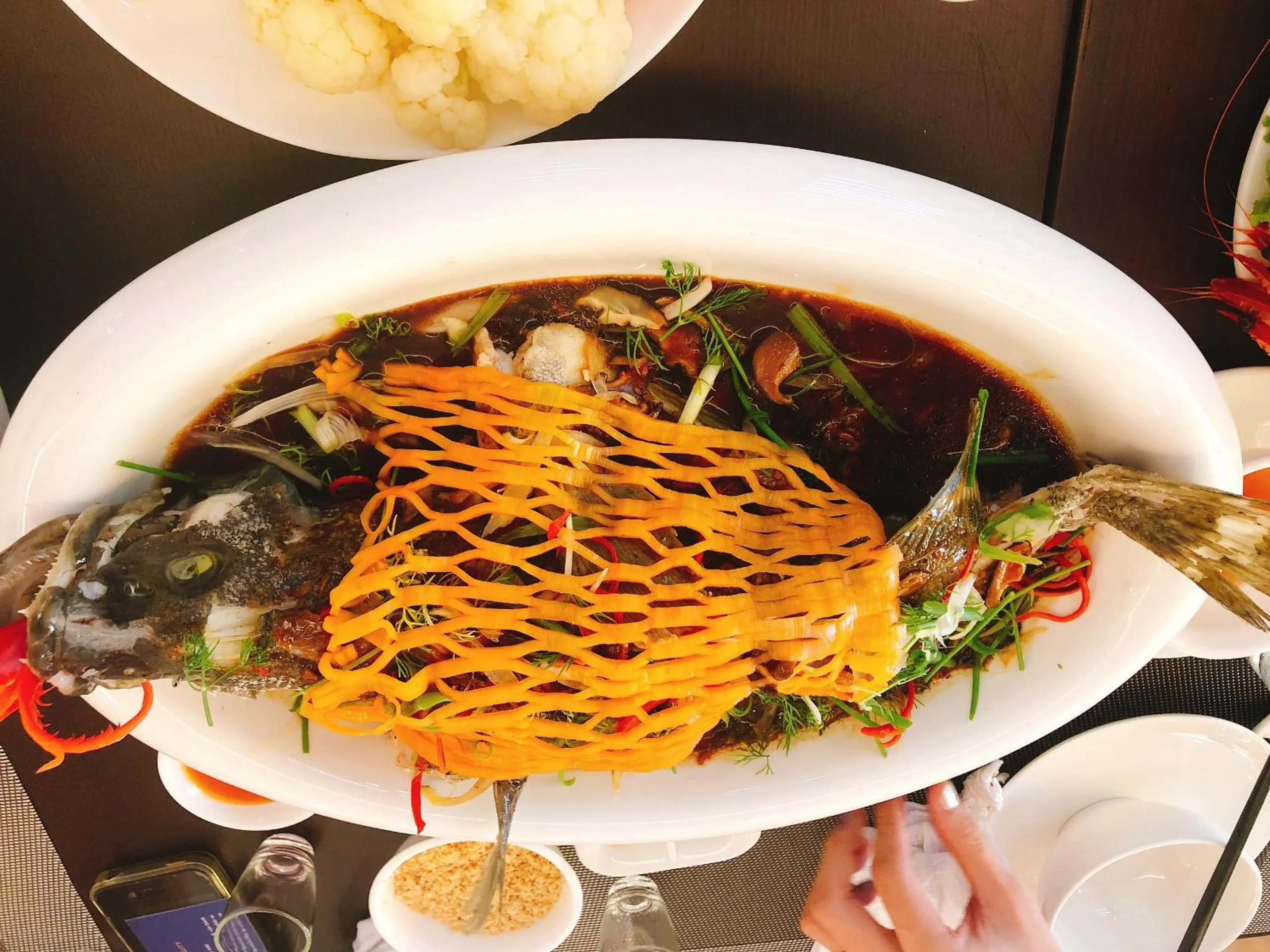 Food close-up in Vincent Halong Hotel