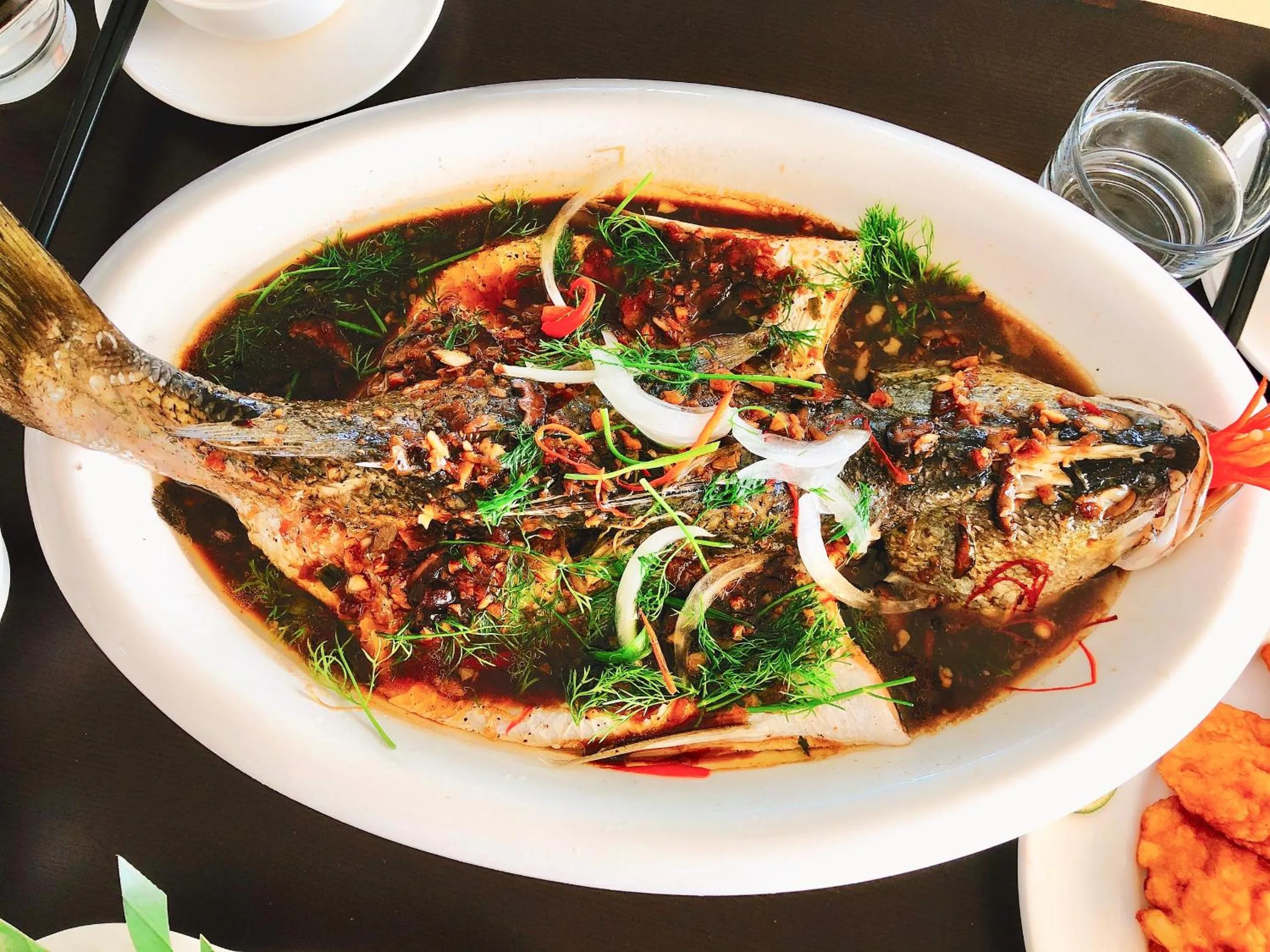 Food close-up in Vincent Halong Hotel