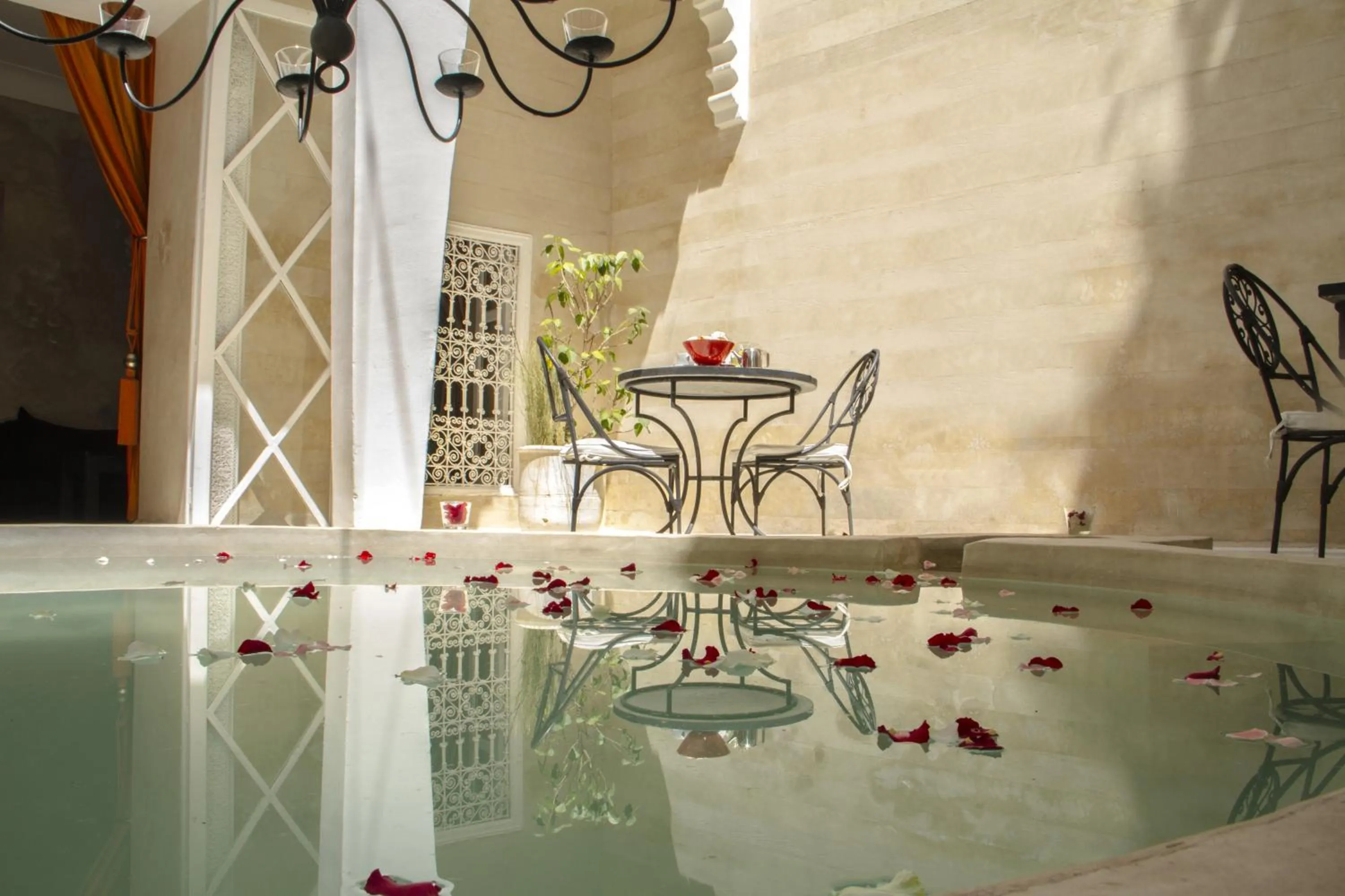 Pool view in Riad THALGE