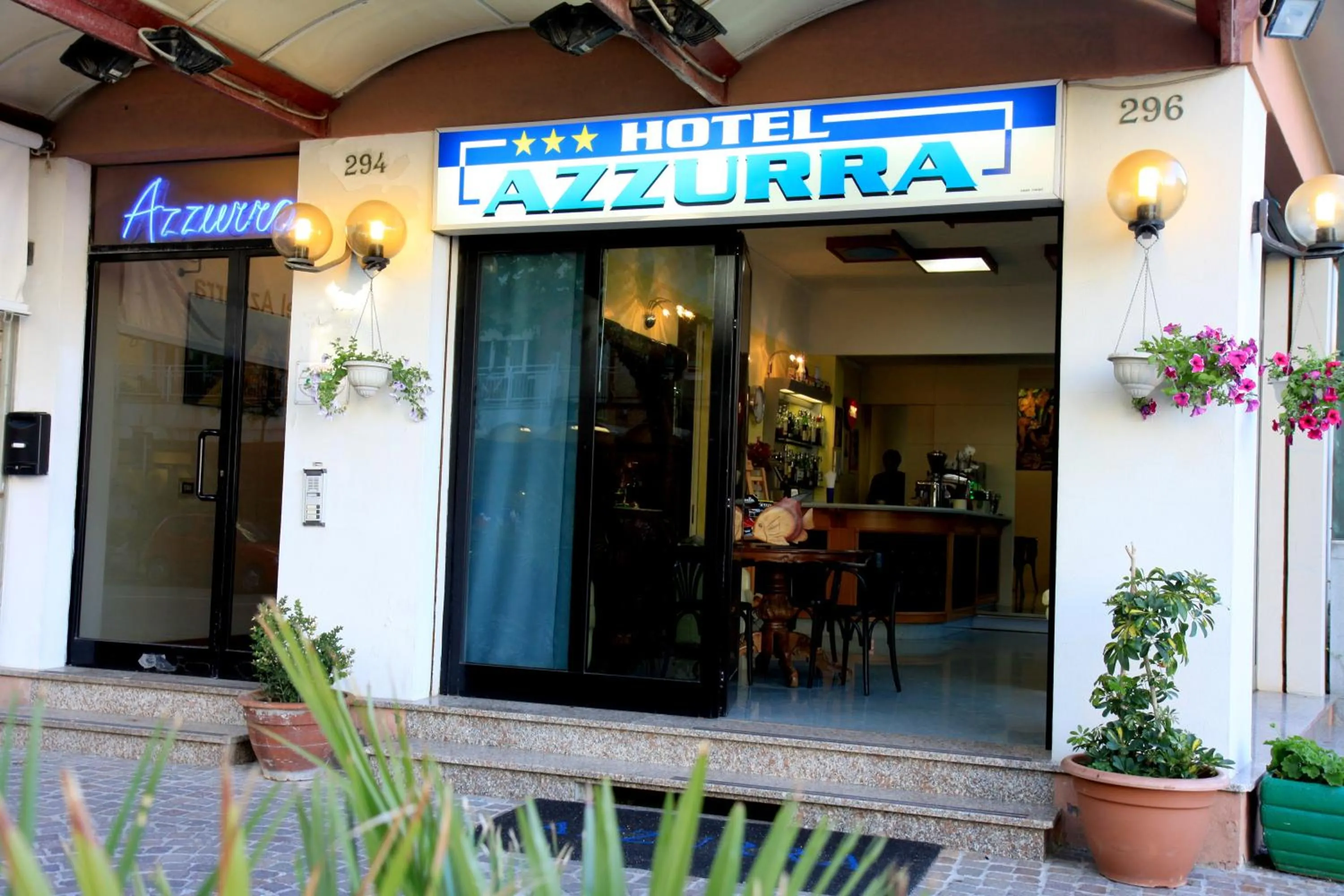 Facade/entrance in Hotel Azzurra