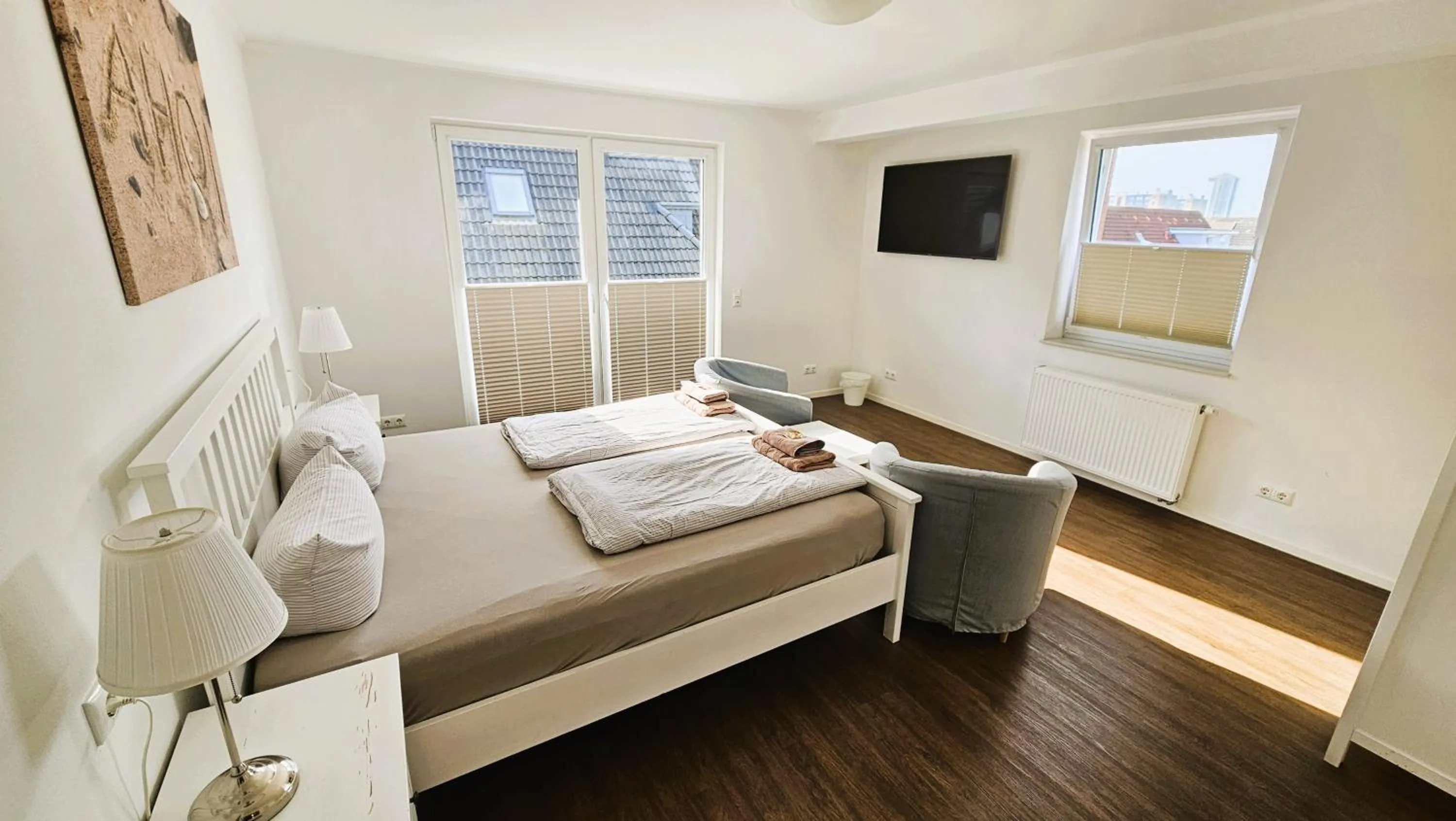 Bed in Hotel Dorfkrug Büsum