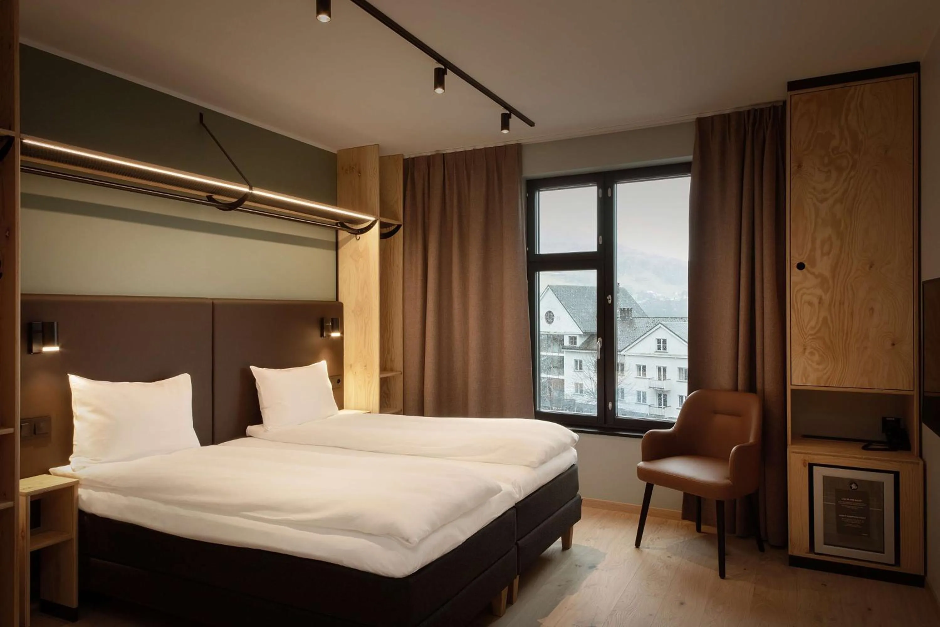 Bedroom, Bed in Scandic Voss