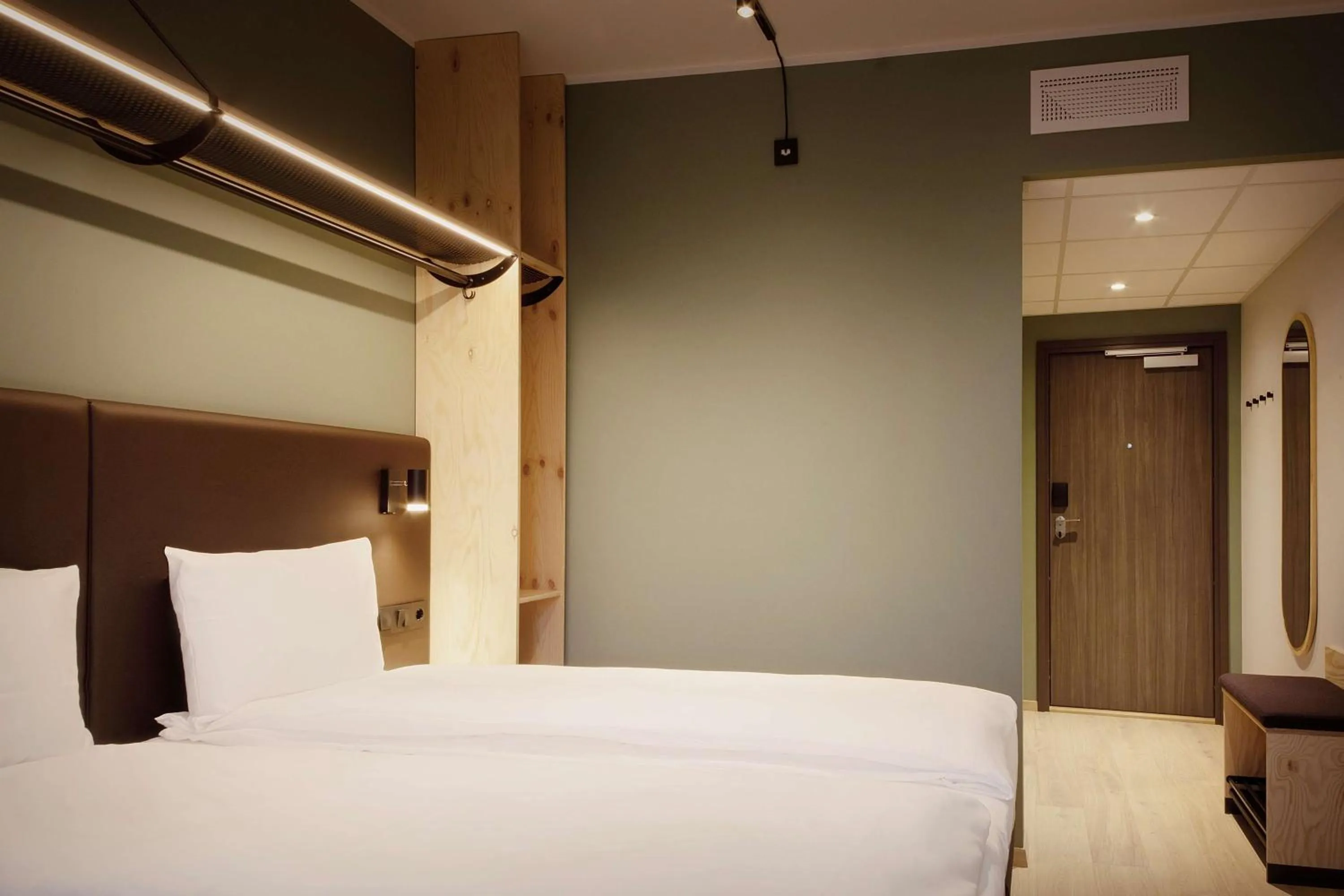 Bedroom, Bed in Scandic Voss