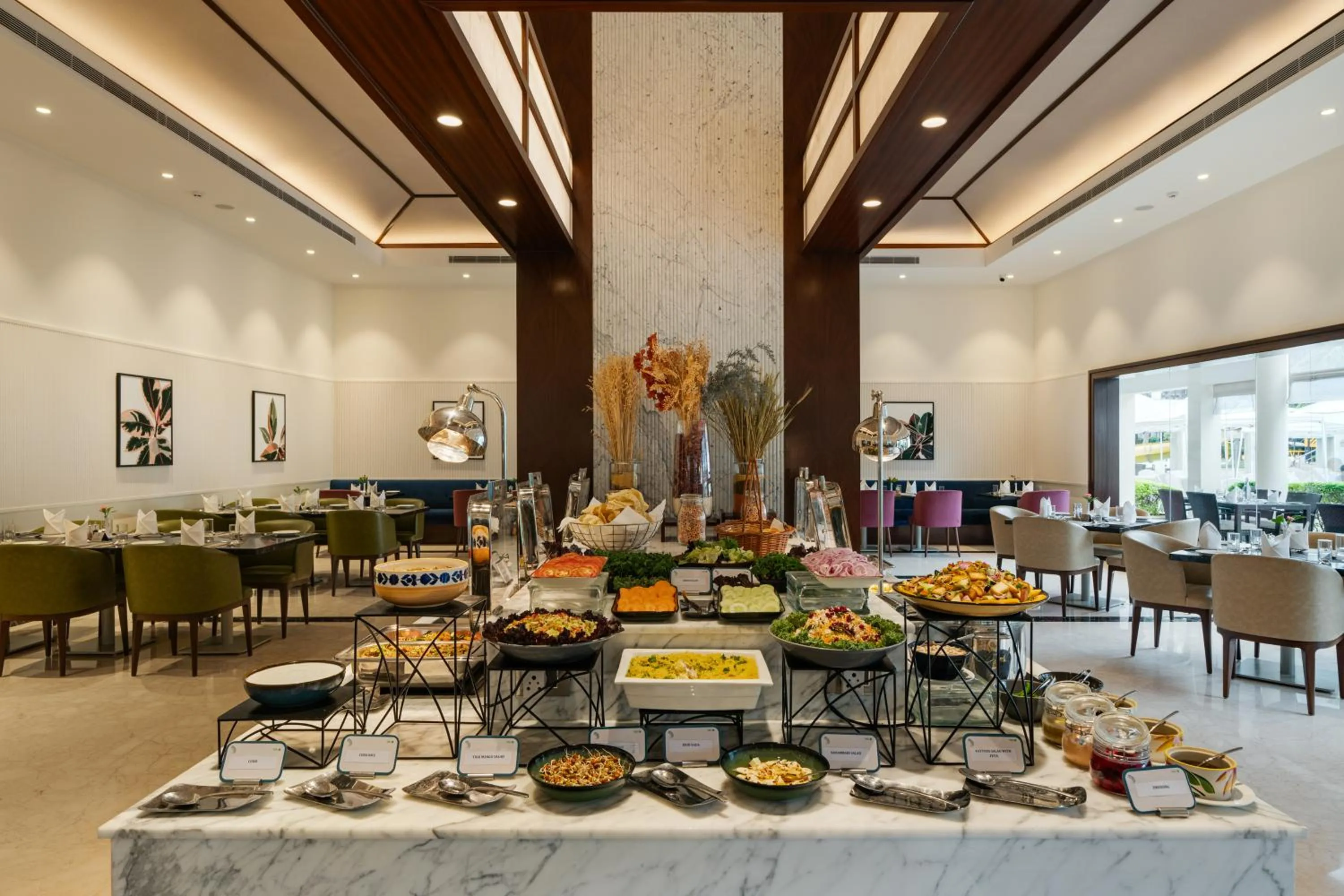 Buffet breakfast in Palm Meadows Resort