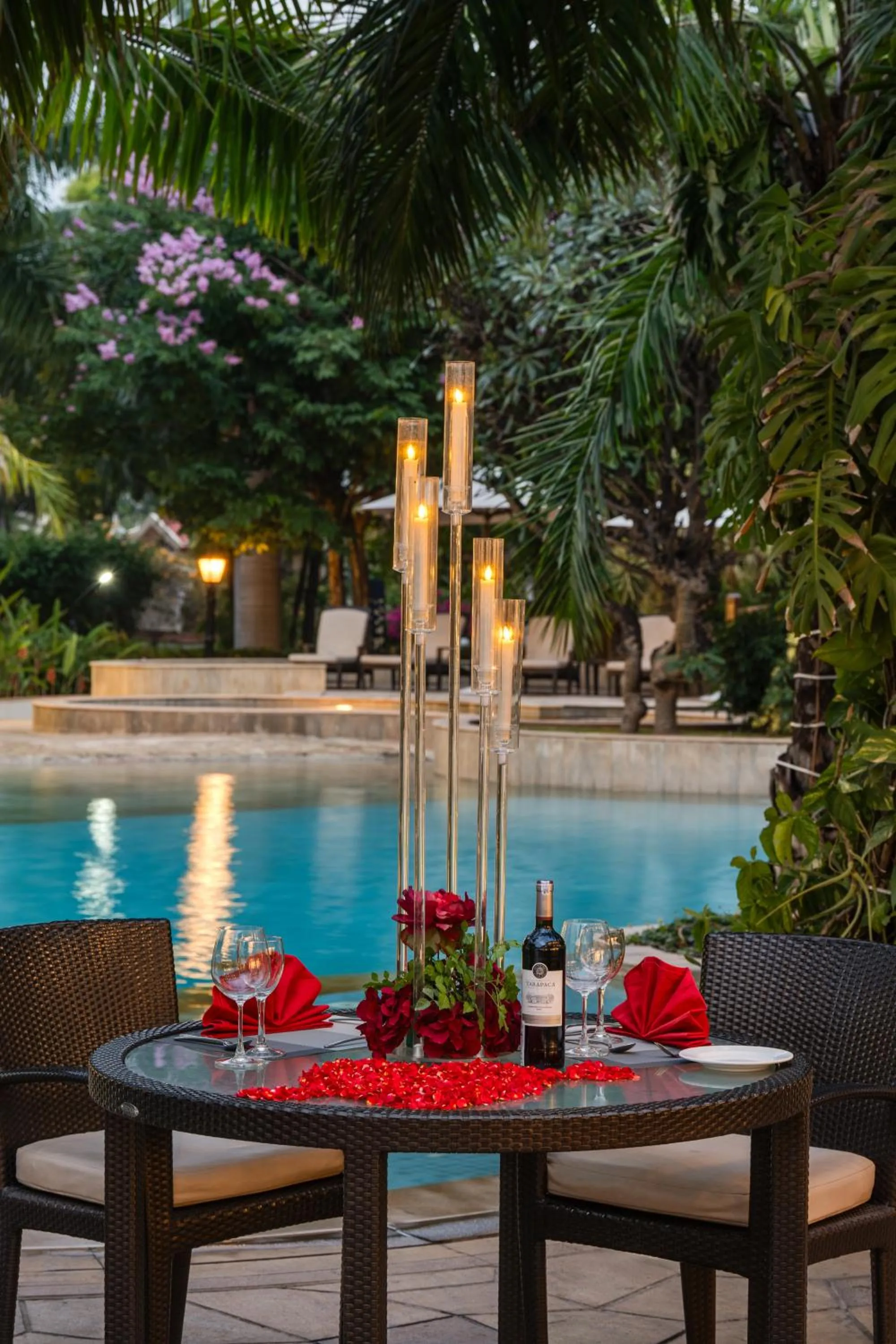 Dinner in Palm Meadows Resort