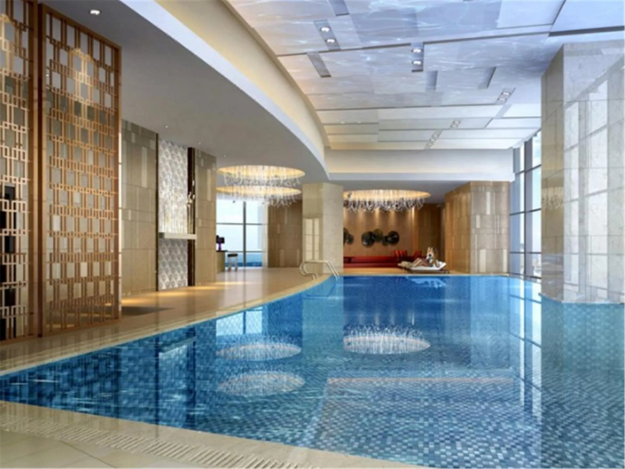 Swimming pool in Minyoun Chengdu Dongda Hotel