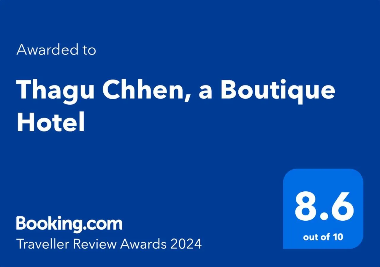 Certificate/Award in Thagu Chhen, a Boutique Hotel