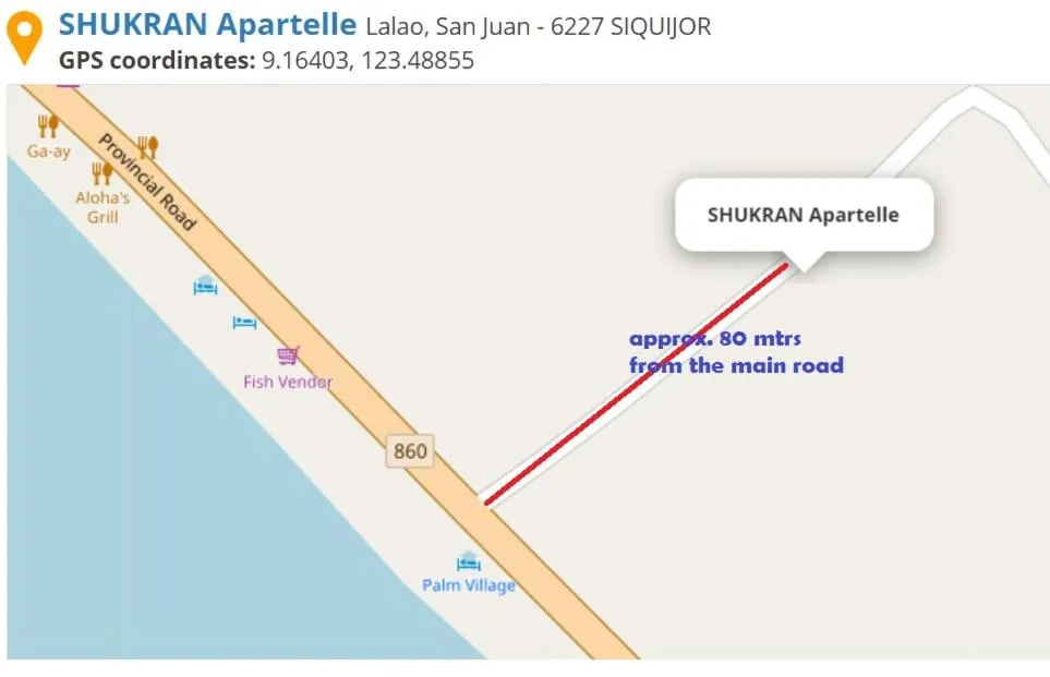 Bird's eye view in SHUKRAN Apartelle