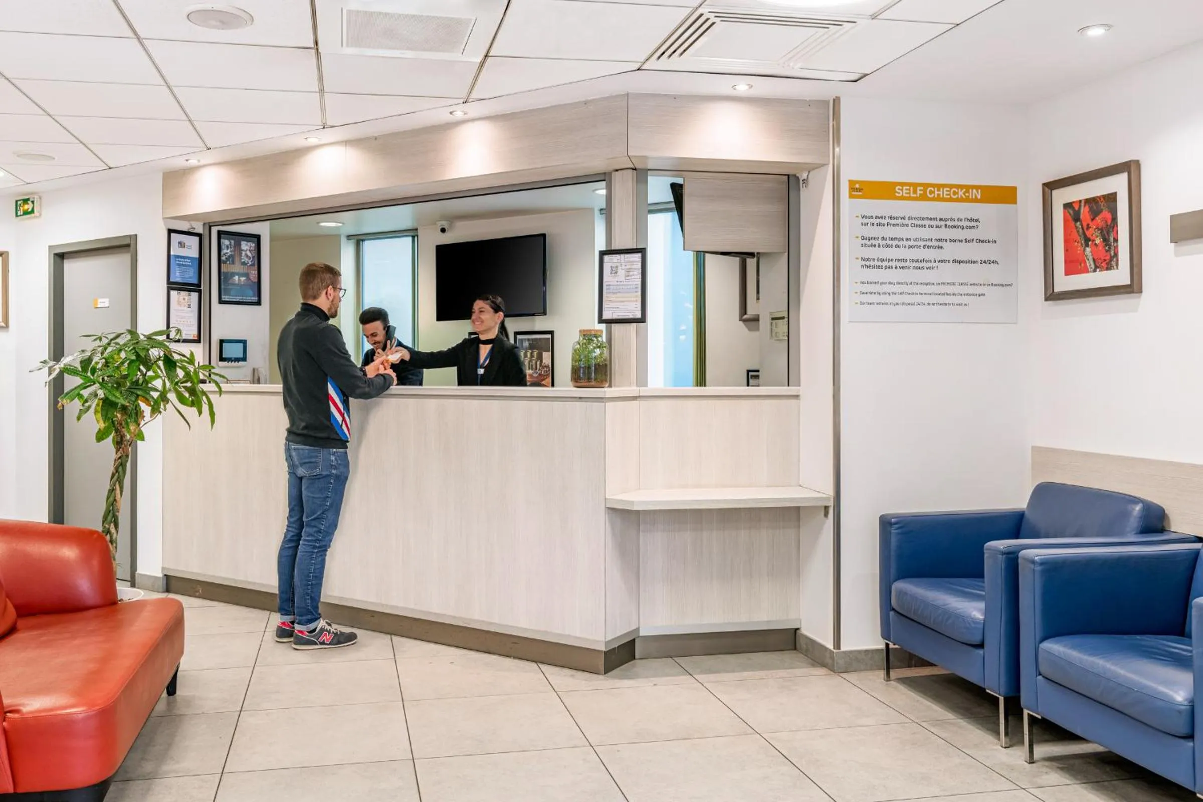 Lobby or reception in Première Classe Lyon Centre Gare Part Dieu