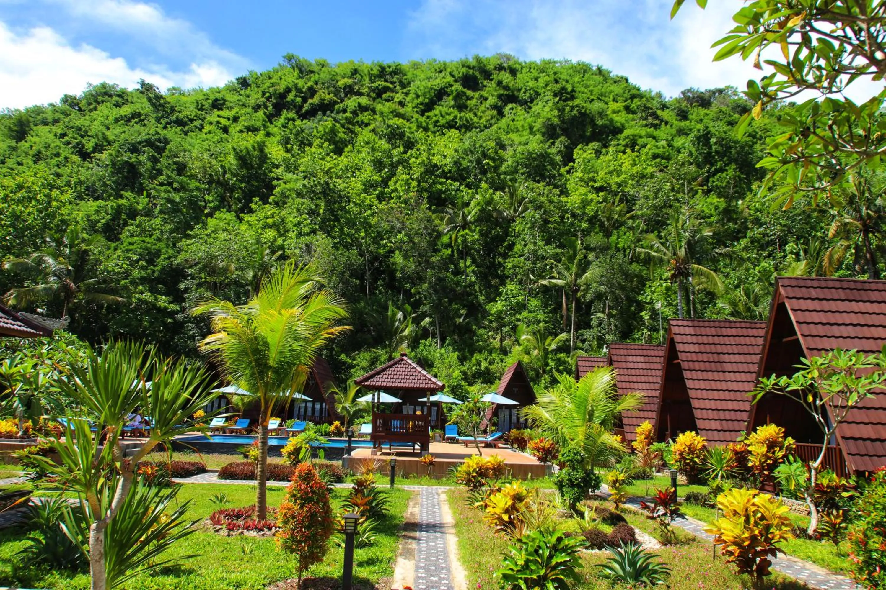 Natural landscape in Mahaloka Valley Nusa Penida