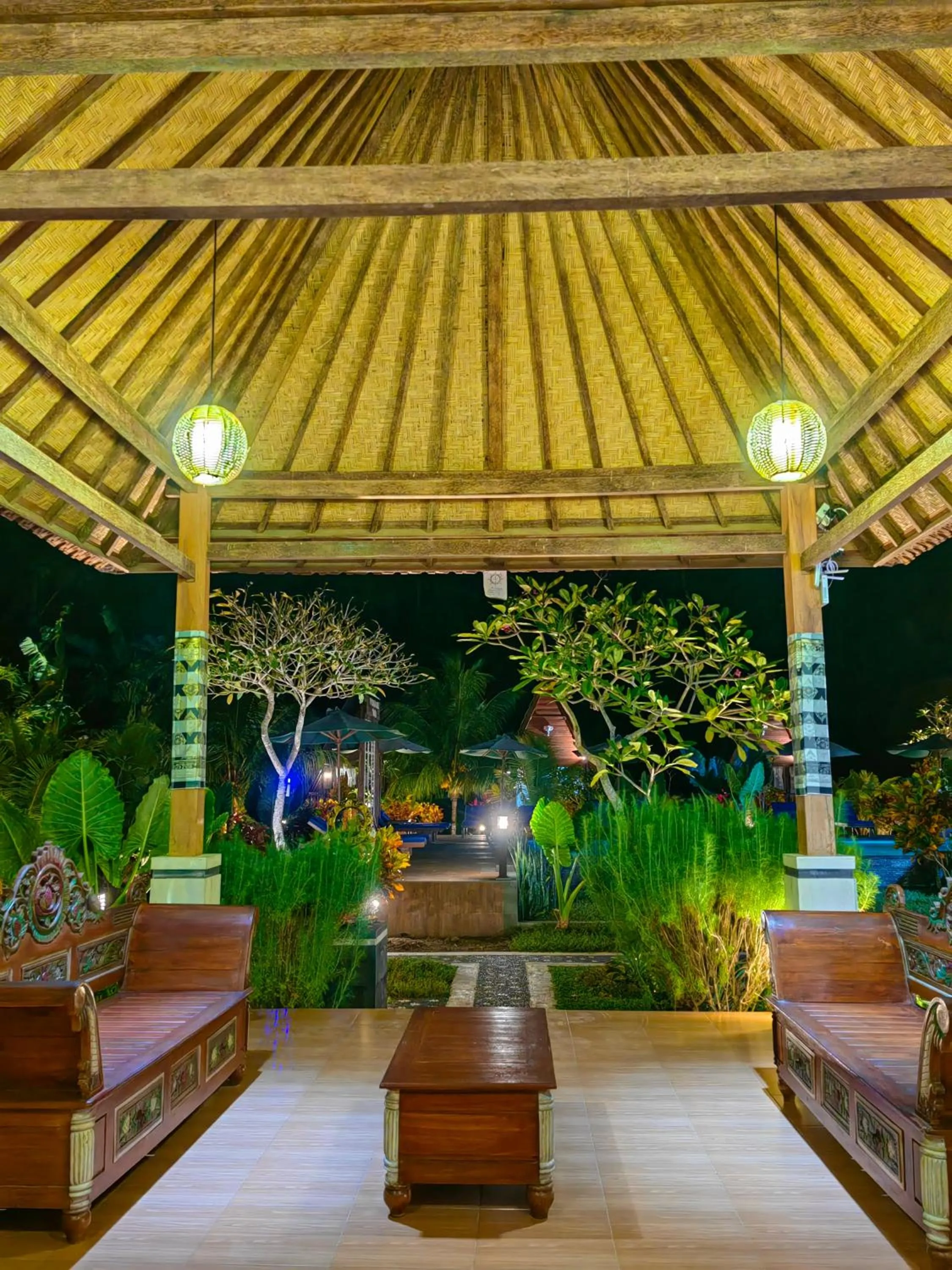 Seating area in Mahaloka Valley Nusa Penida