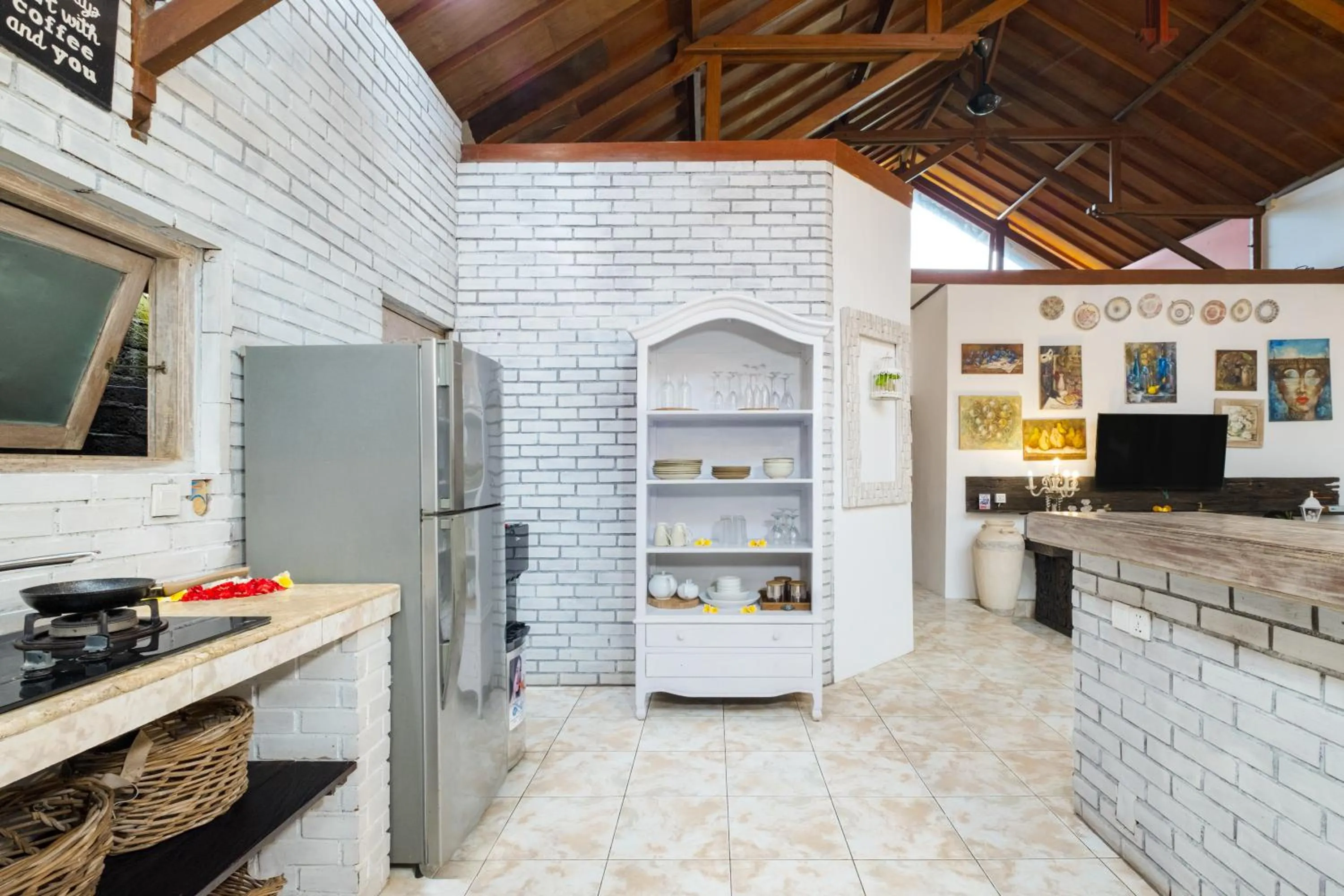 Kitchen or kitchenette in Ocean Luxury Villas - Private Pool Seminayk