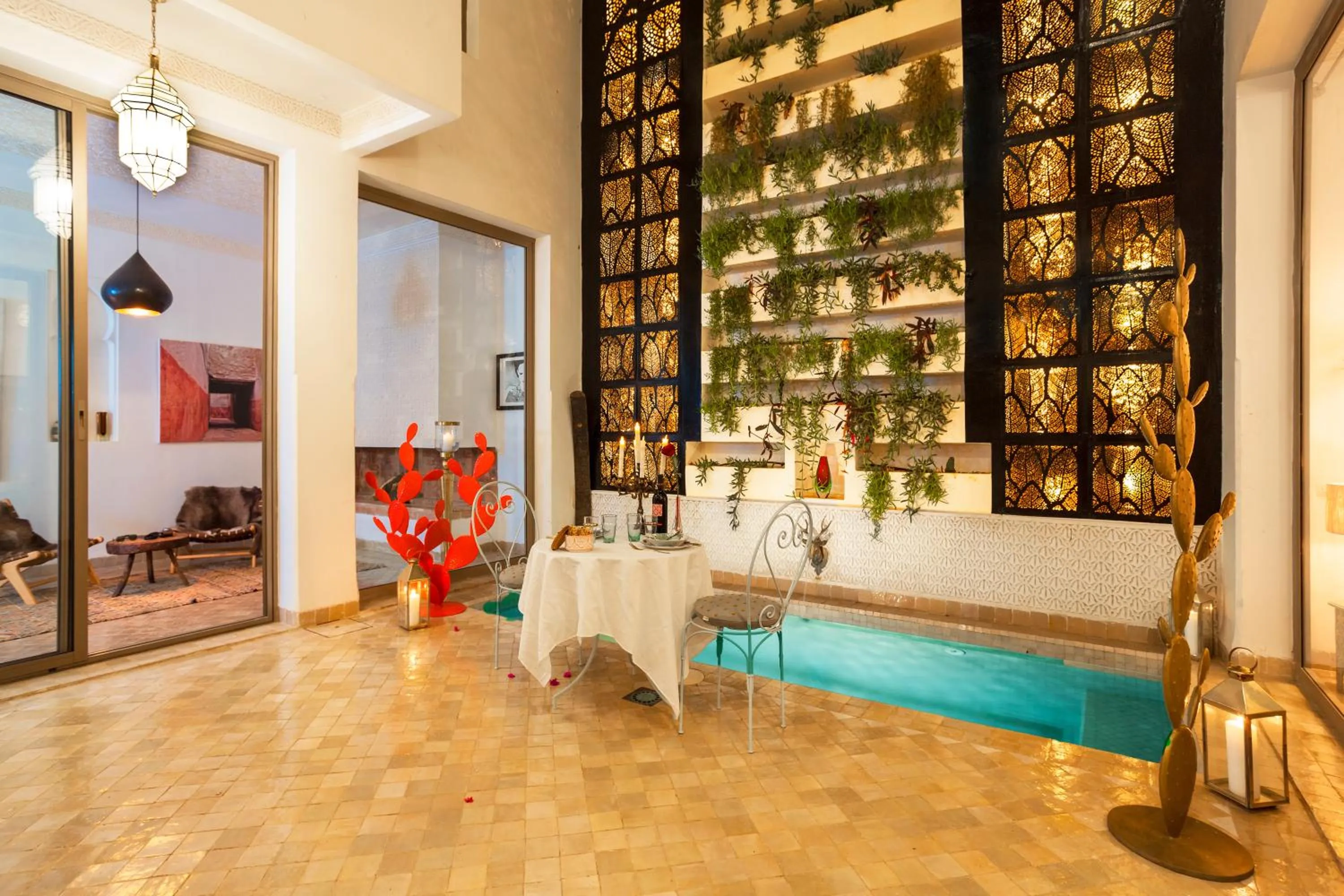 Patio in Riad Lumière