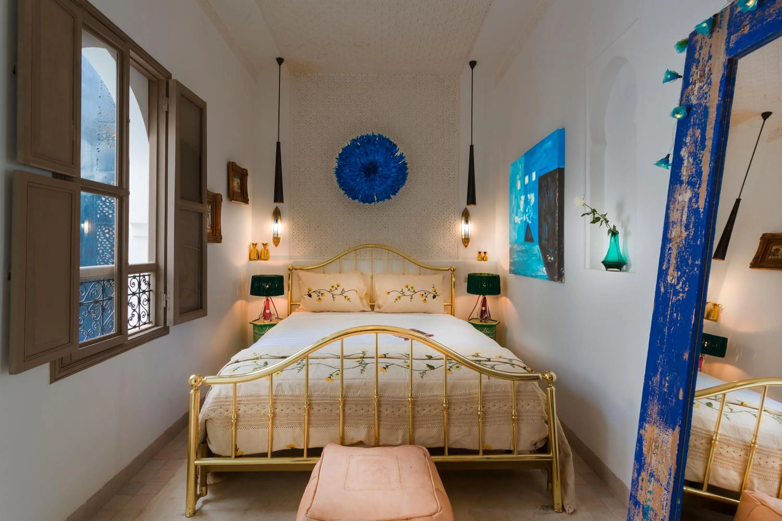Bedroom, Bed in Riad Lumière