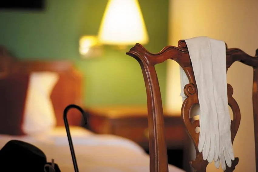 Decorative detail, Bed in EIFELkrimihotel