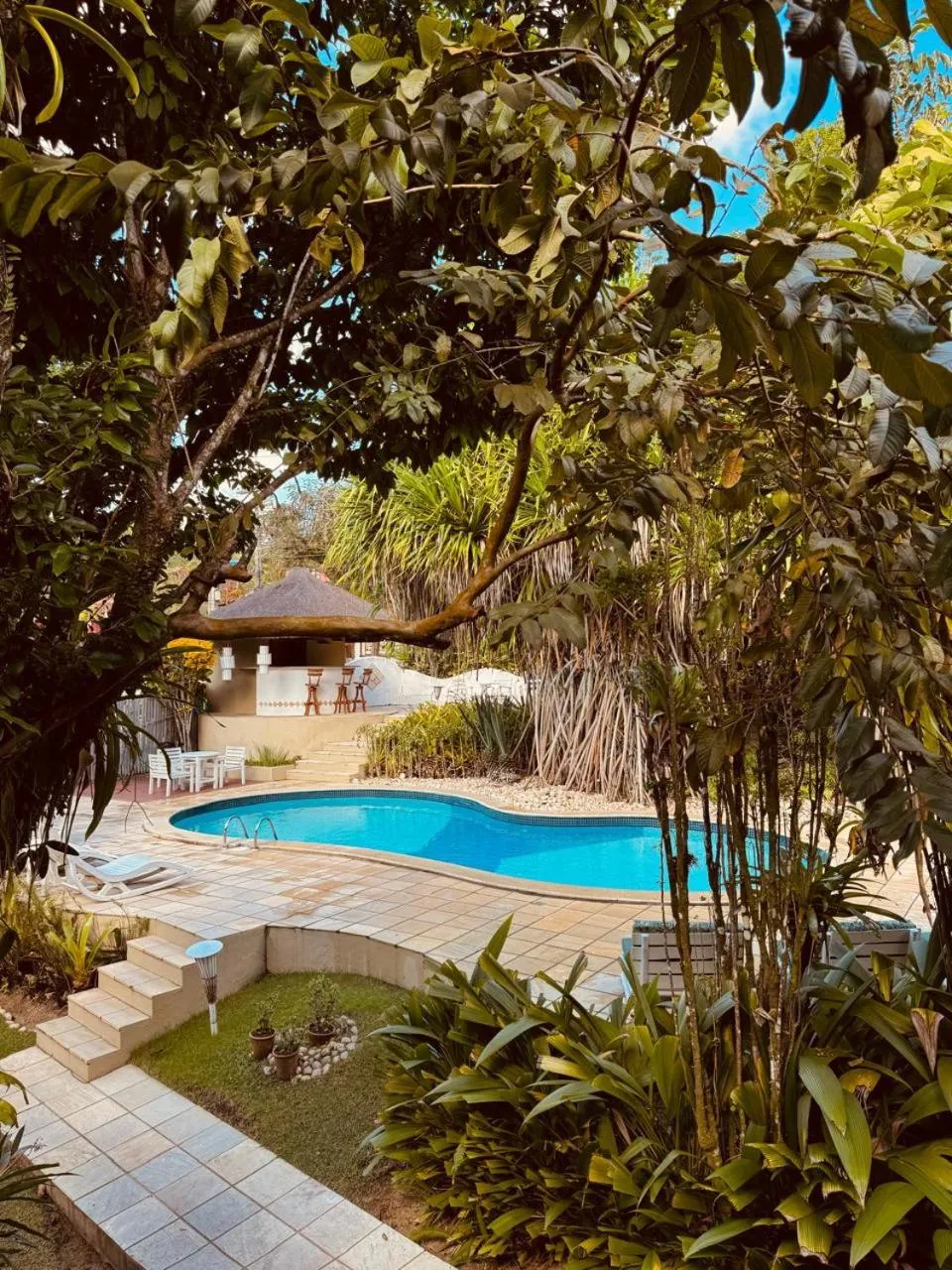 Pool view in Pousada Coisa e Tao