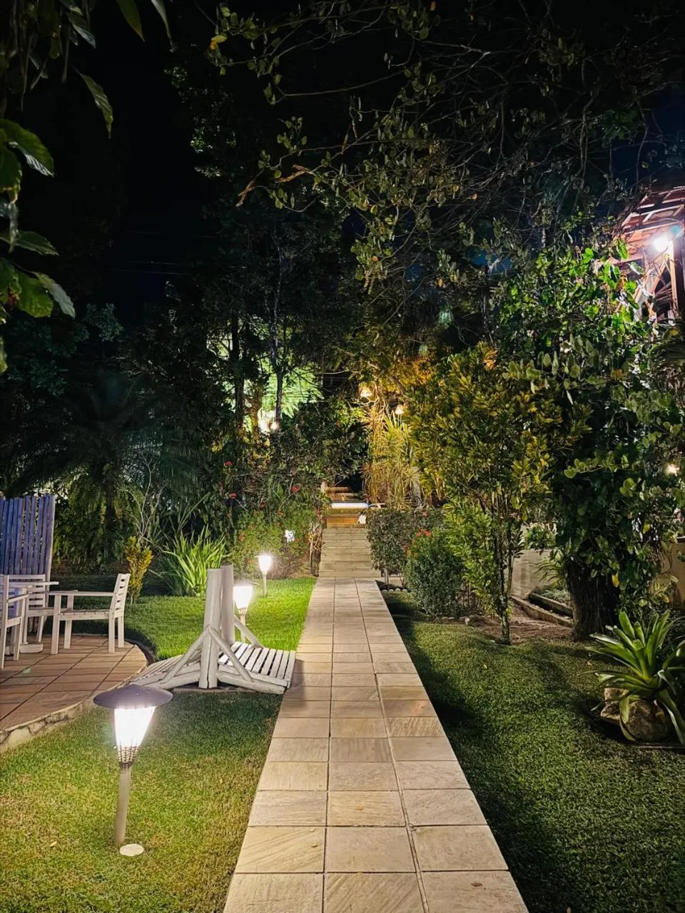 Inner courtyard view in Pousada Coisa e Tao