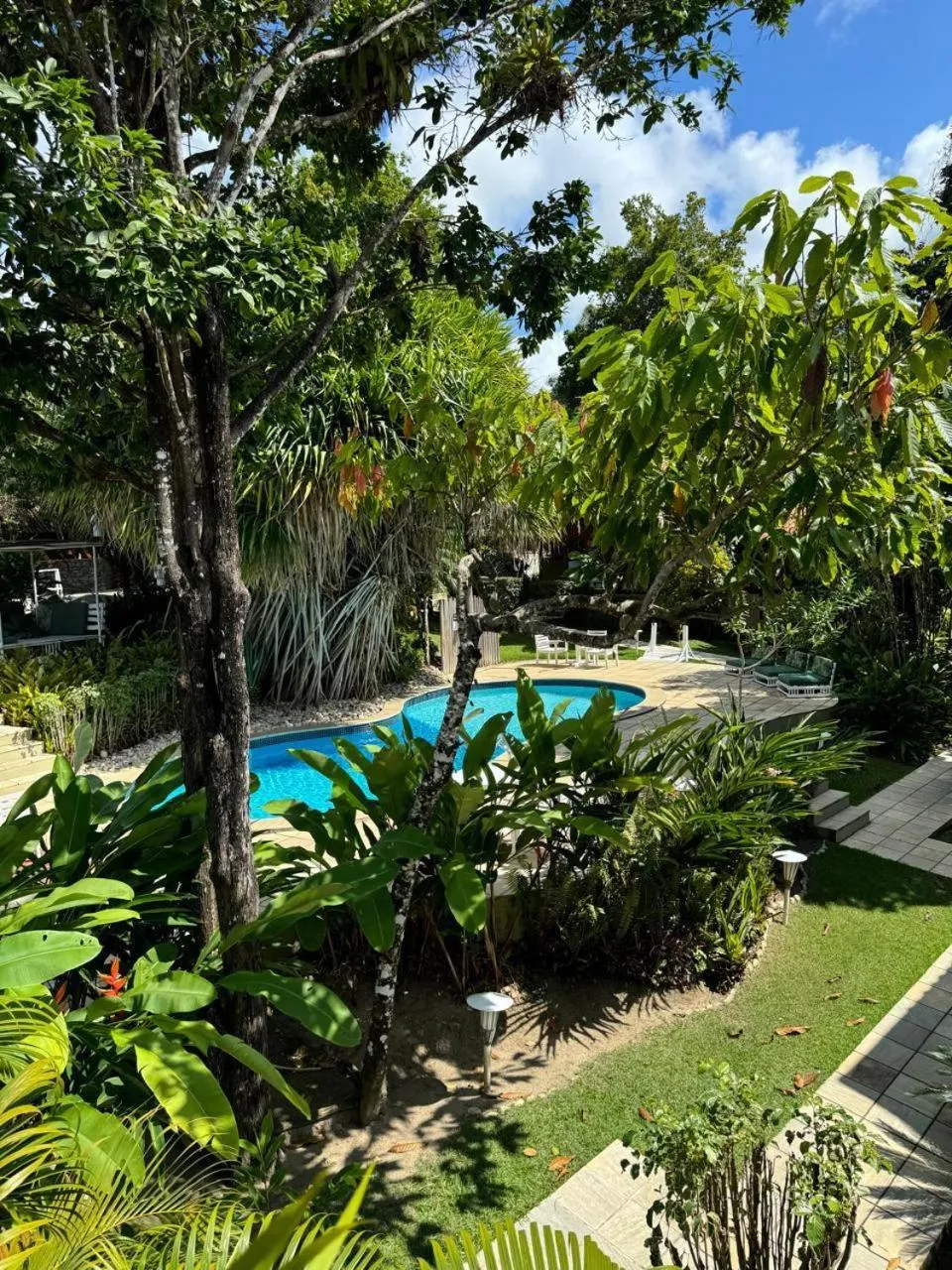 Inner courtyard view in Pousada Coisa e Tao