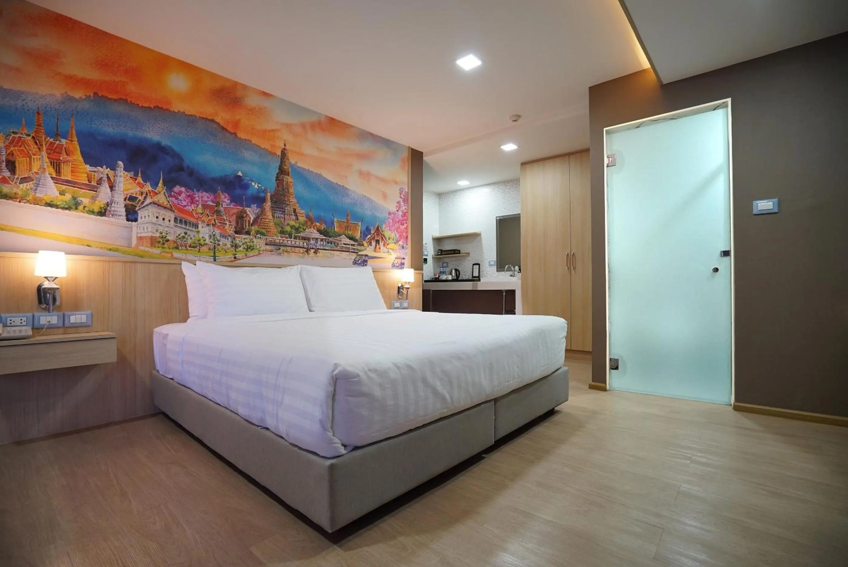 Bed in The Qube fifty Hotel