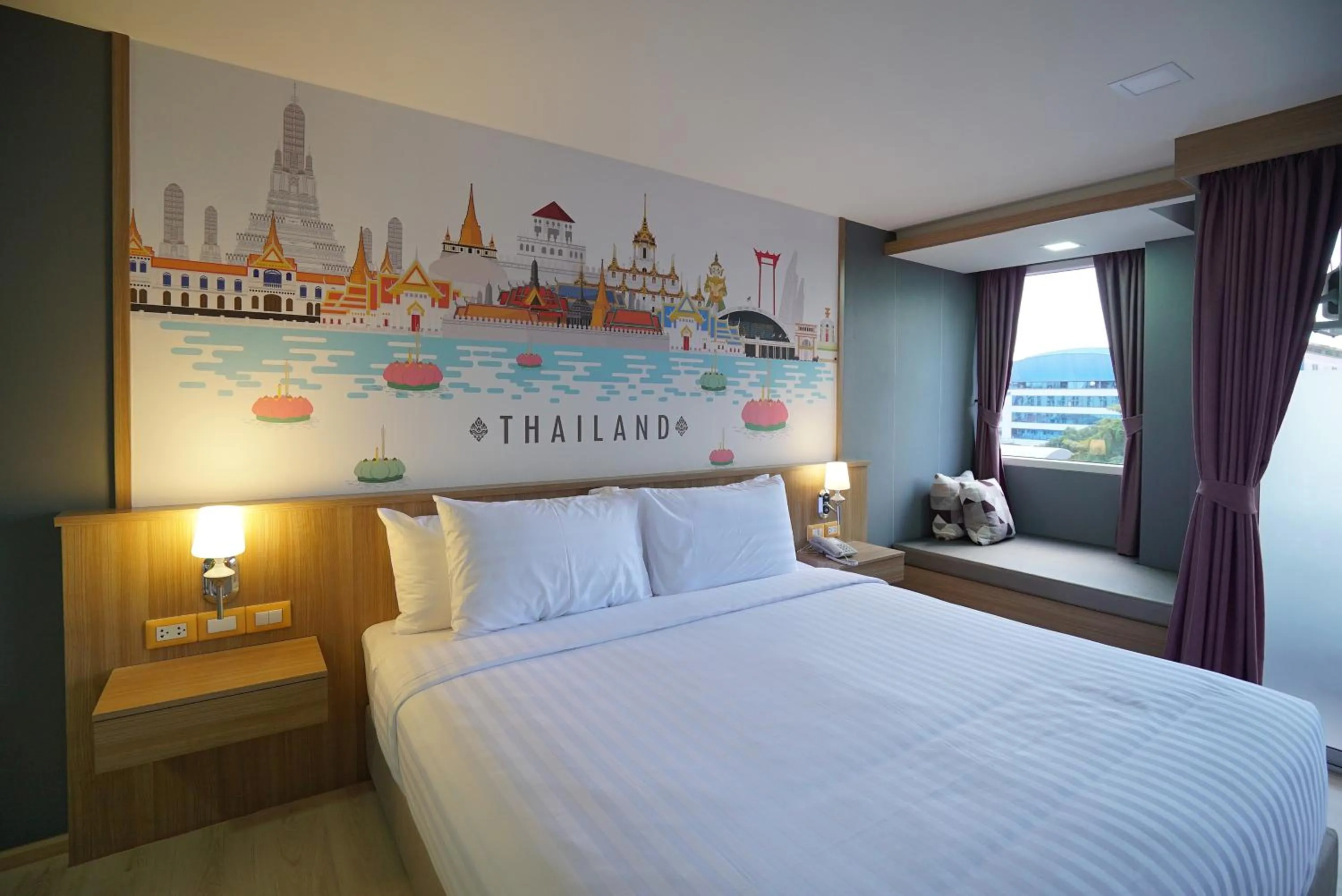 Bed in The Qube fifty Hotel