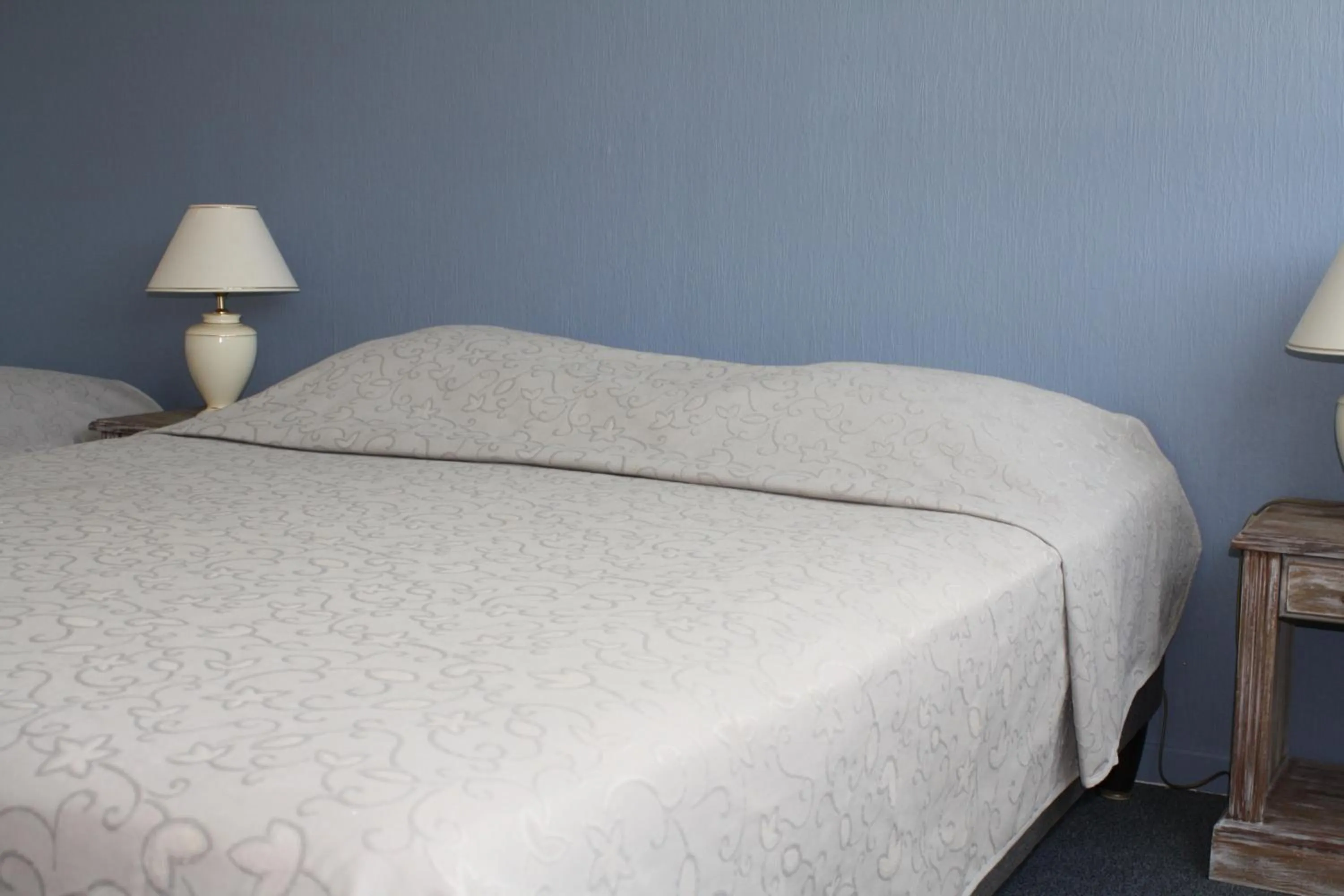 Bed in Logis Hotel du Midi