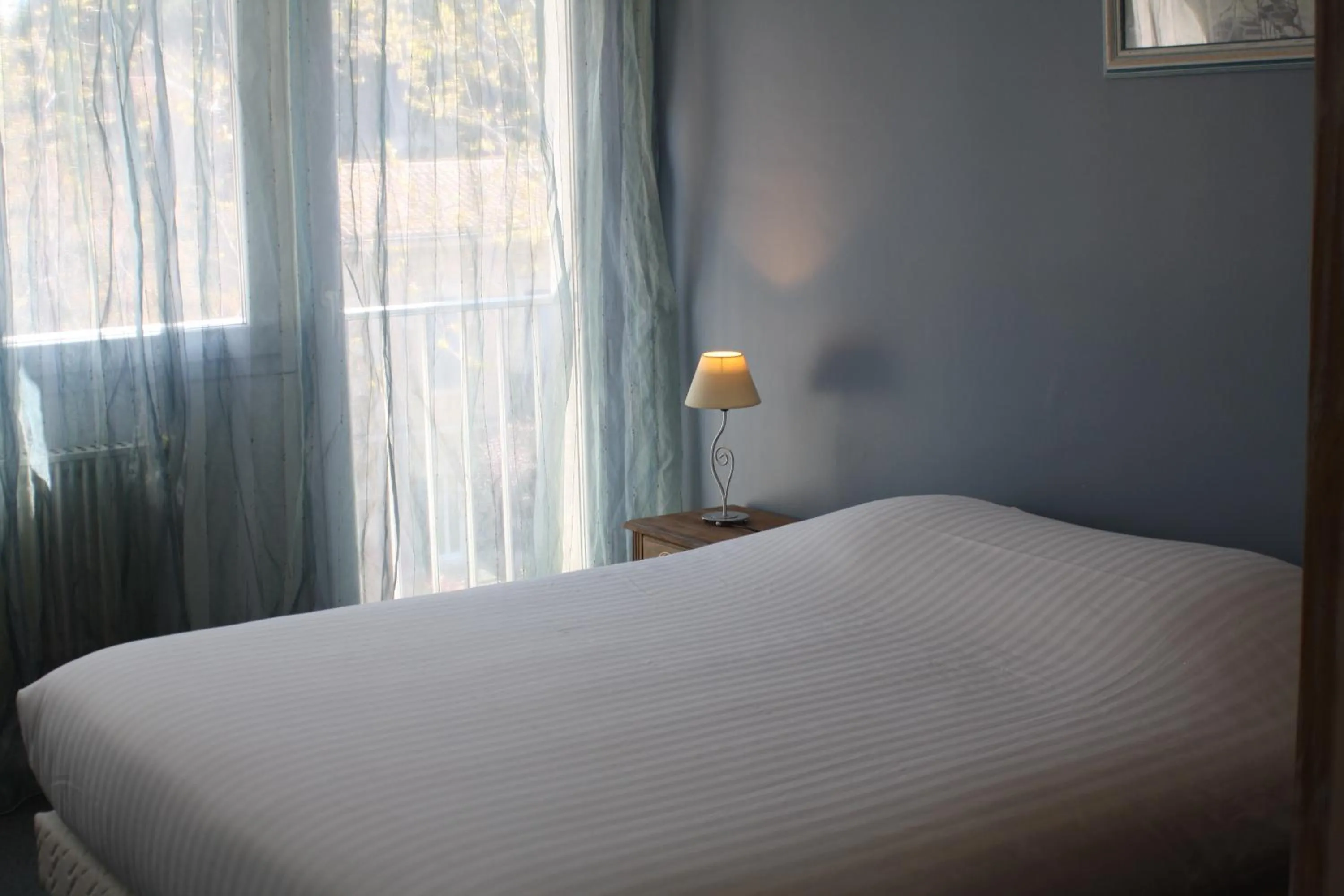 Bed in Logis Hotel du Midi