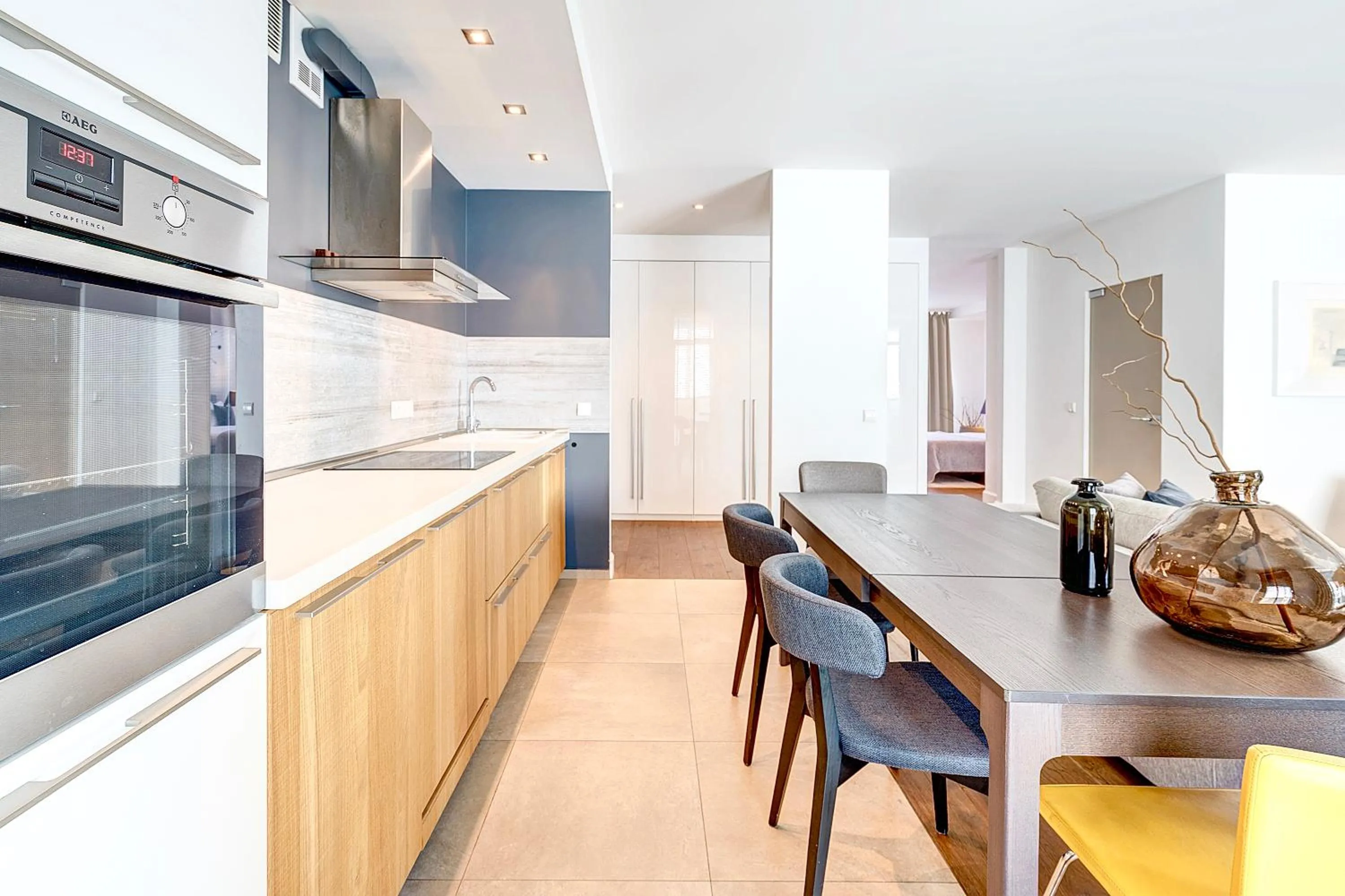 Kitchen or kitchenette in Vilnius Apartments & Suites