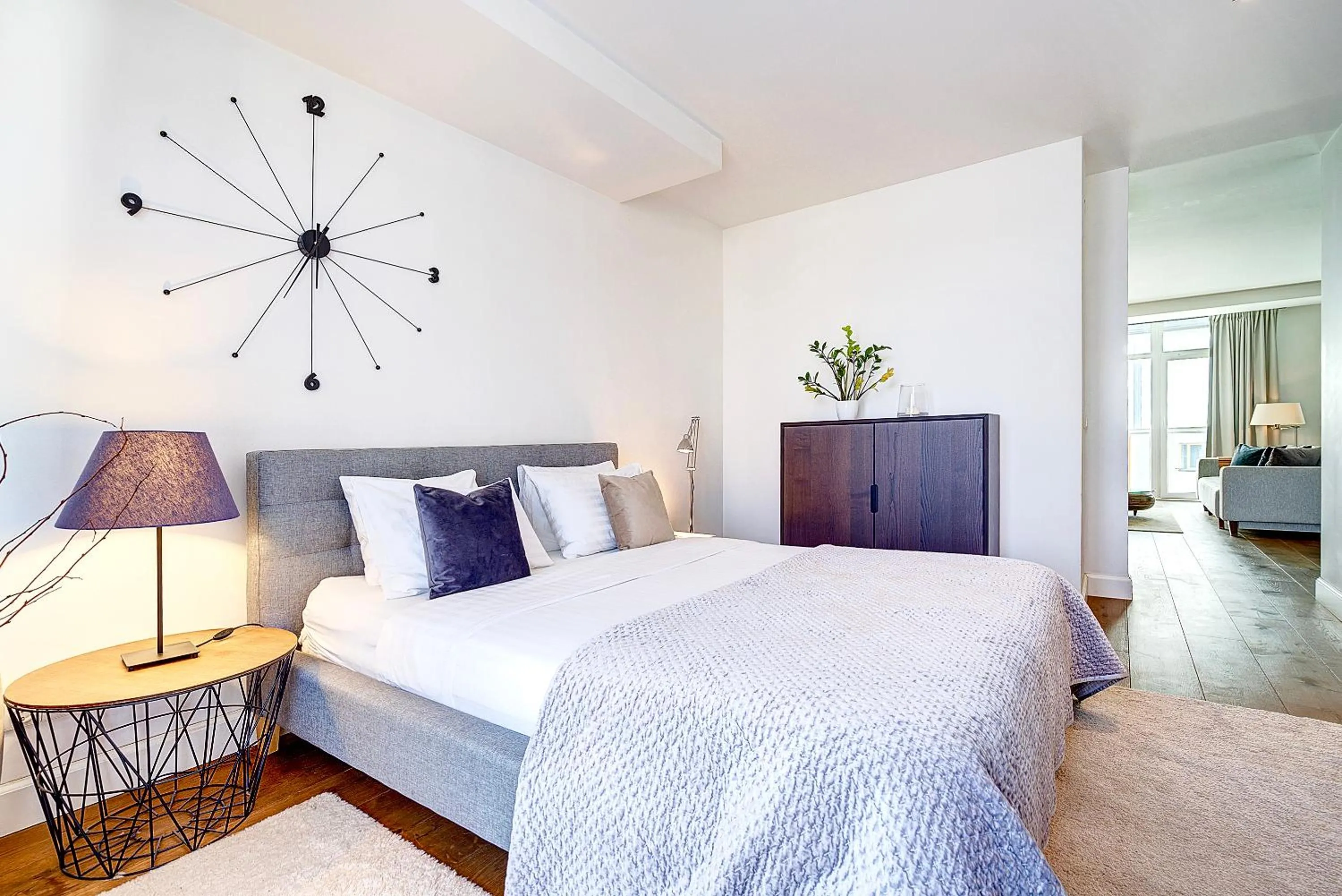 Bed in Vilnius Apartments & Suites