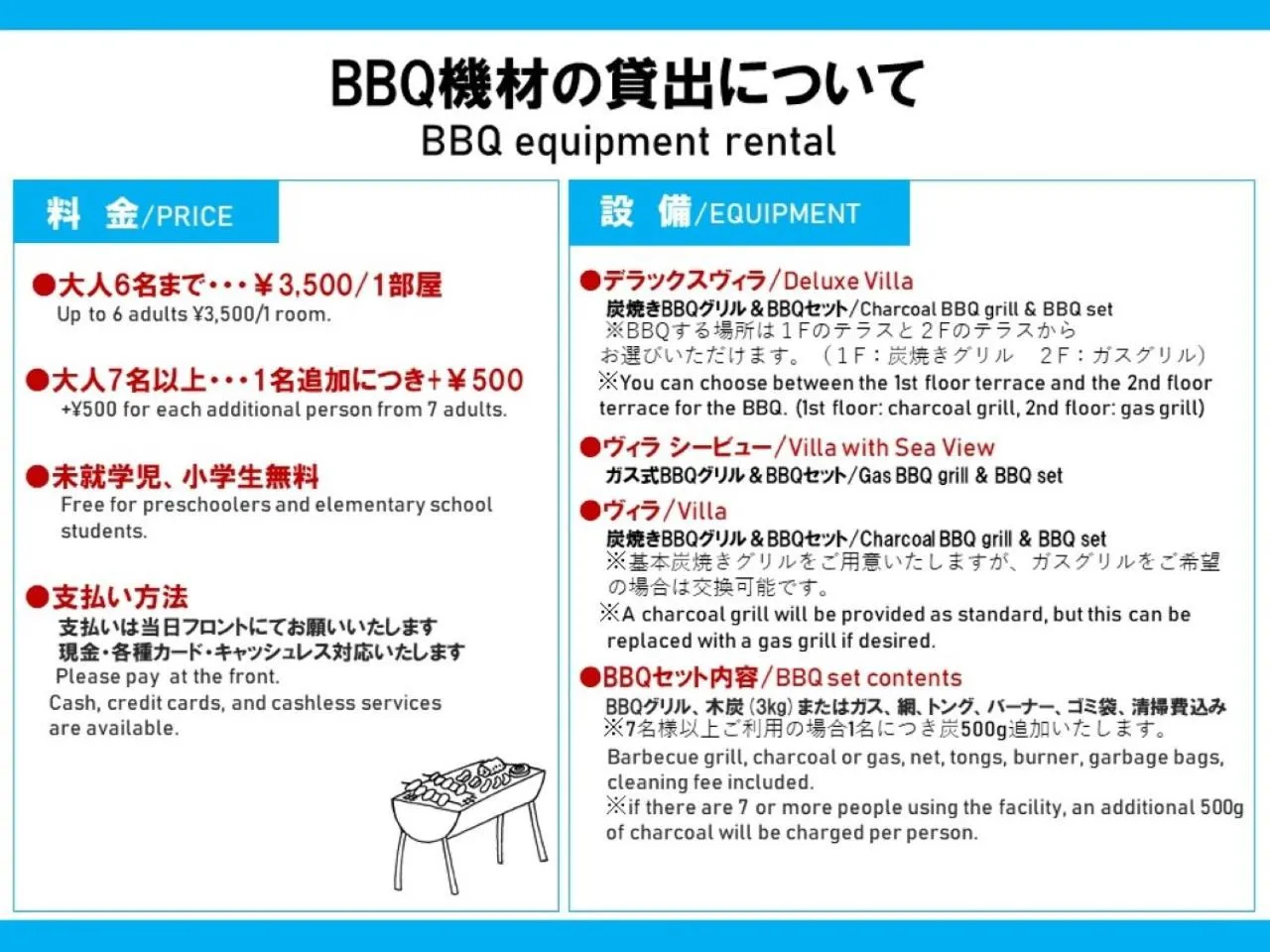 BBQ facilities in Mihana Onnason