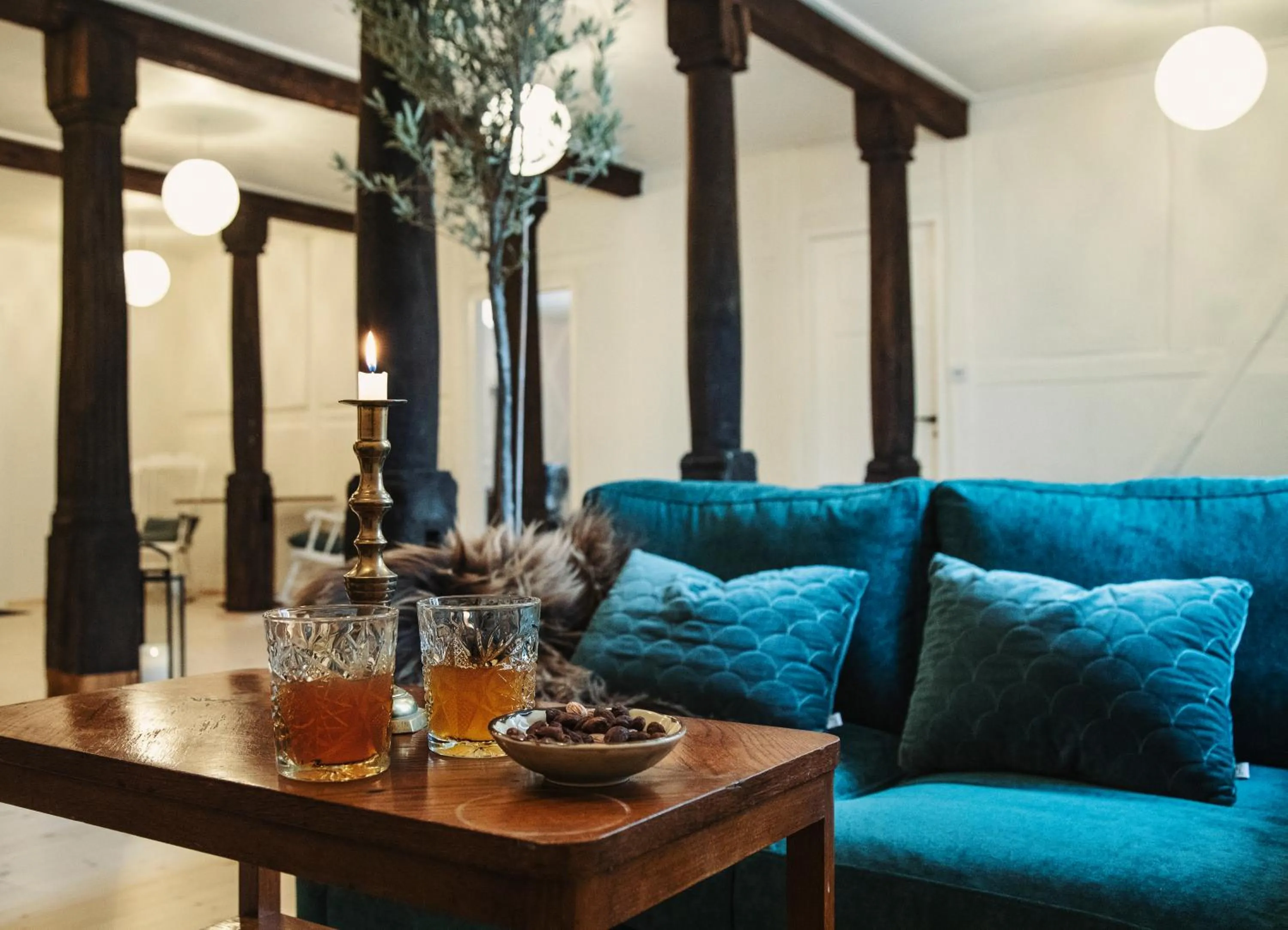 Communal lounge/ TV room in Hotel Saxkjøbing