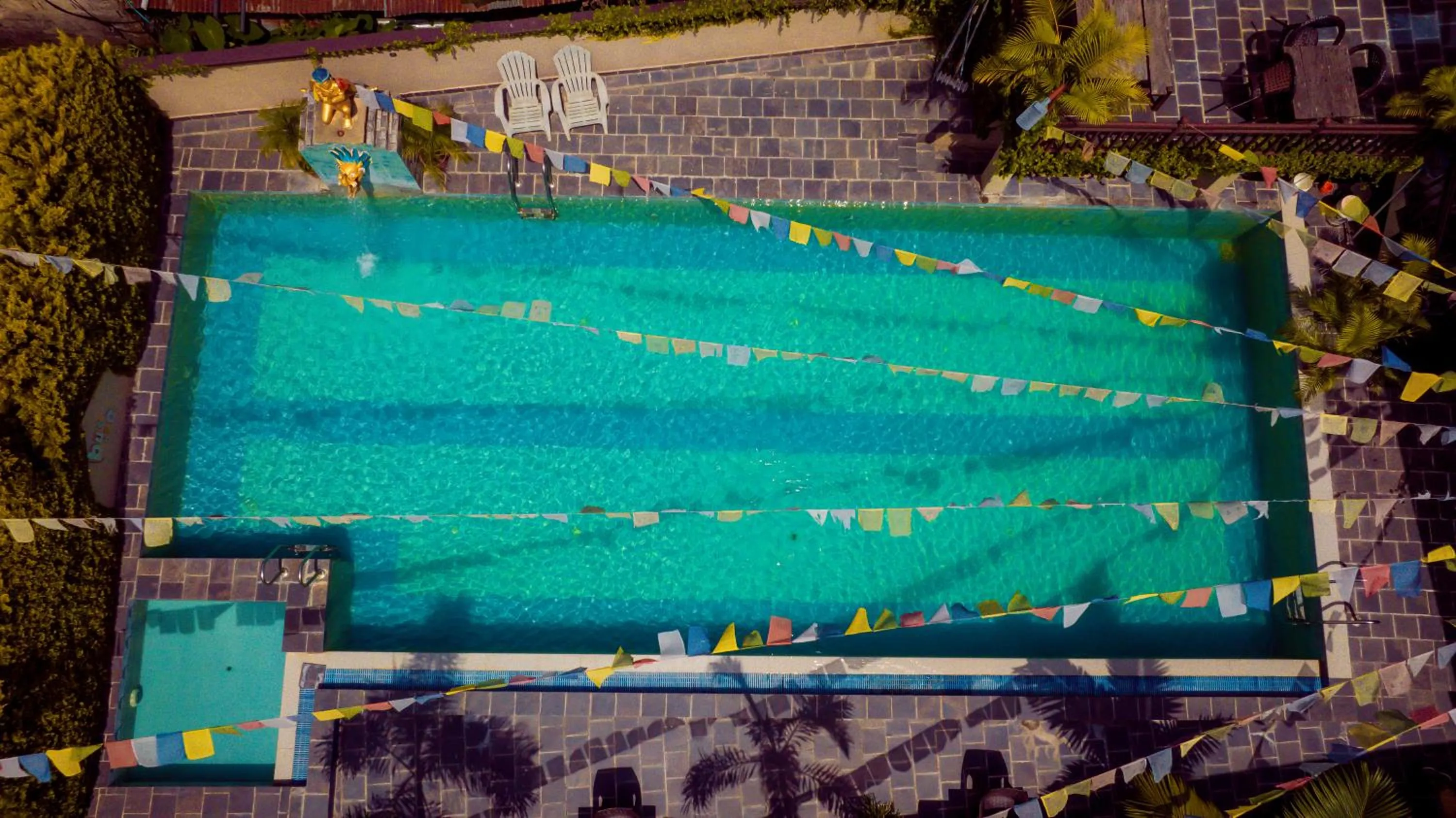 Swimming pool in Busy Bee Resort, Pokhara