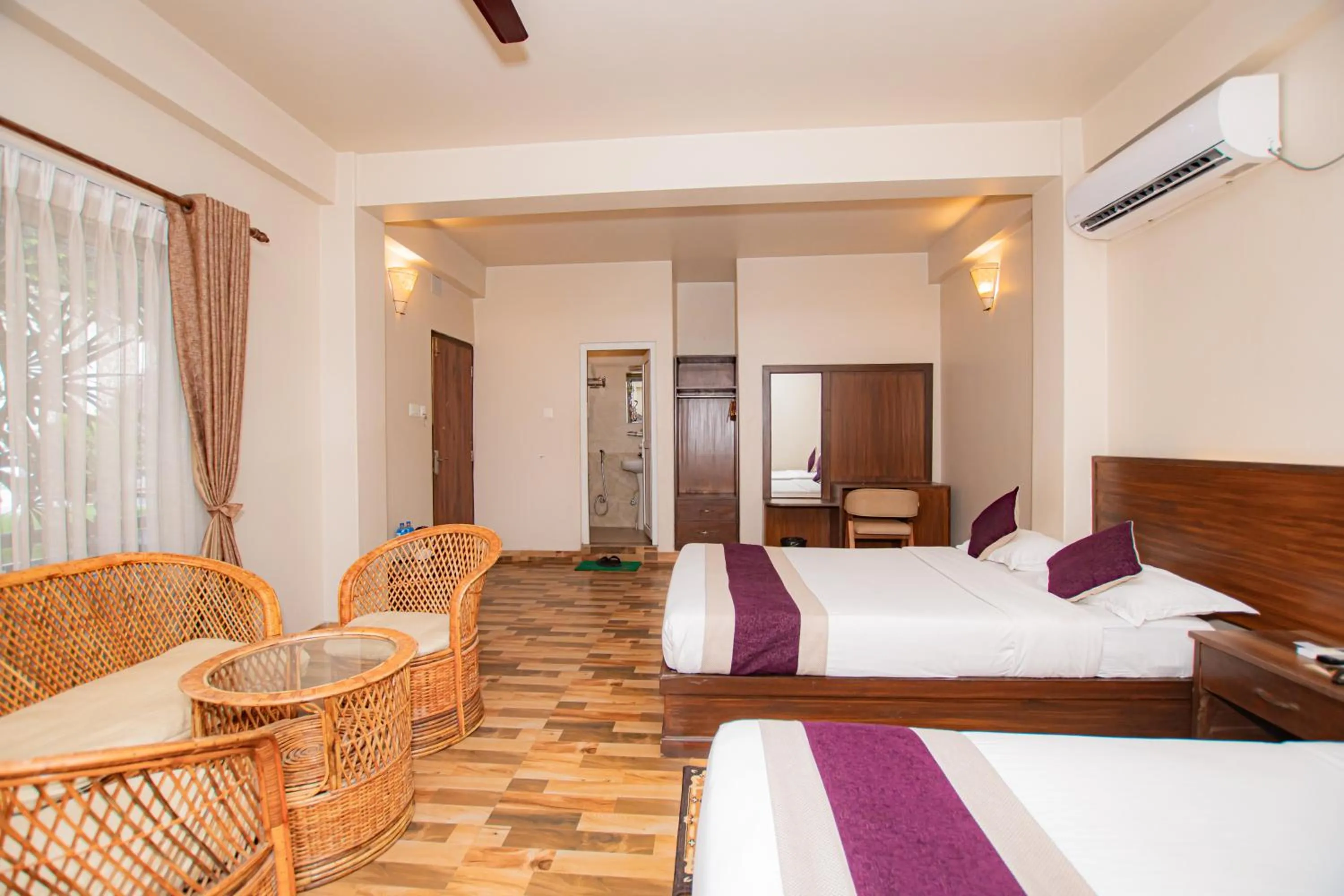 Bed in Busy Bee Resort, Pokhara