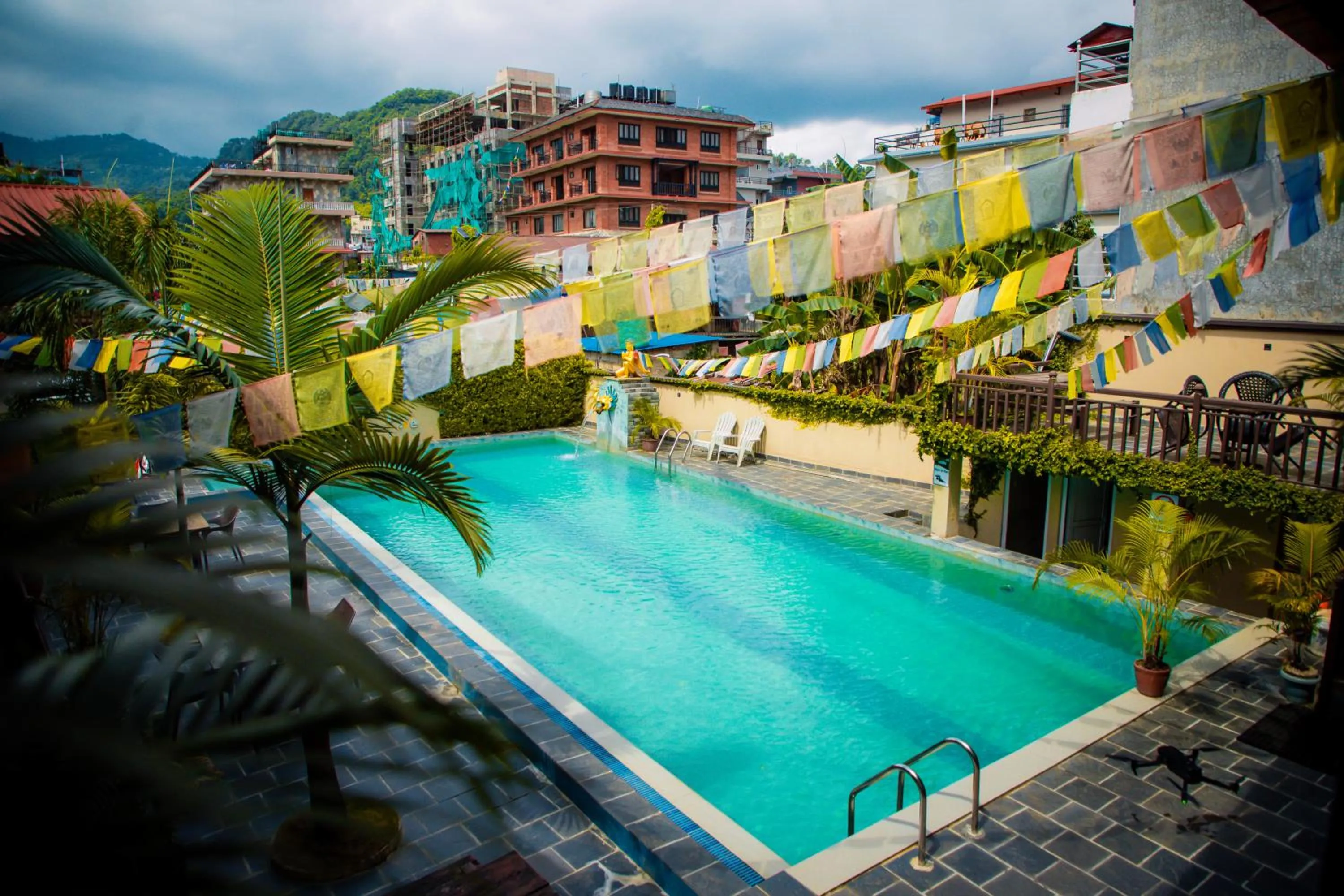 Swimming pool in Busy Bee Resort, Pokhara