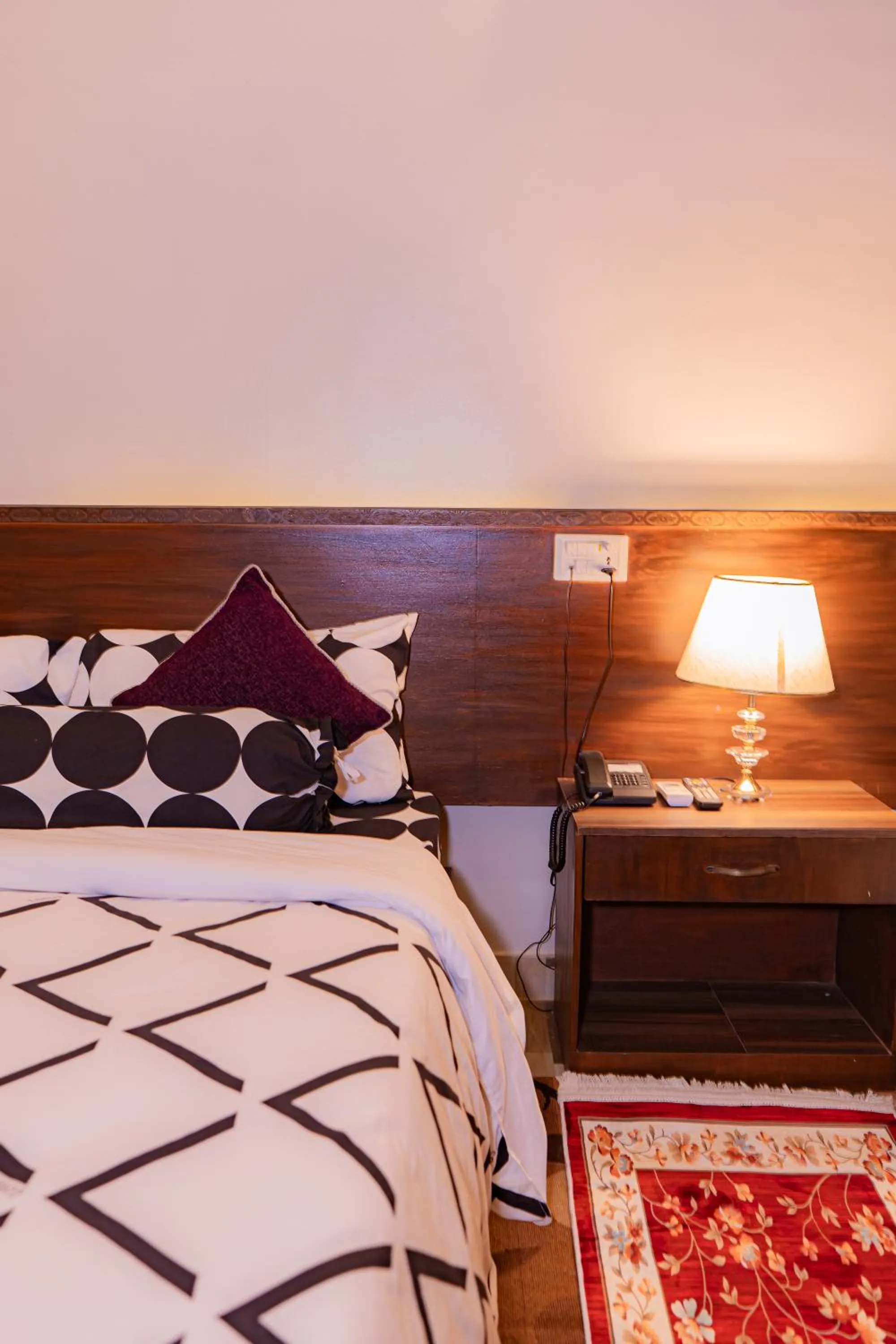 Bed in Busy Bee Resort, Pokhara