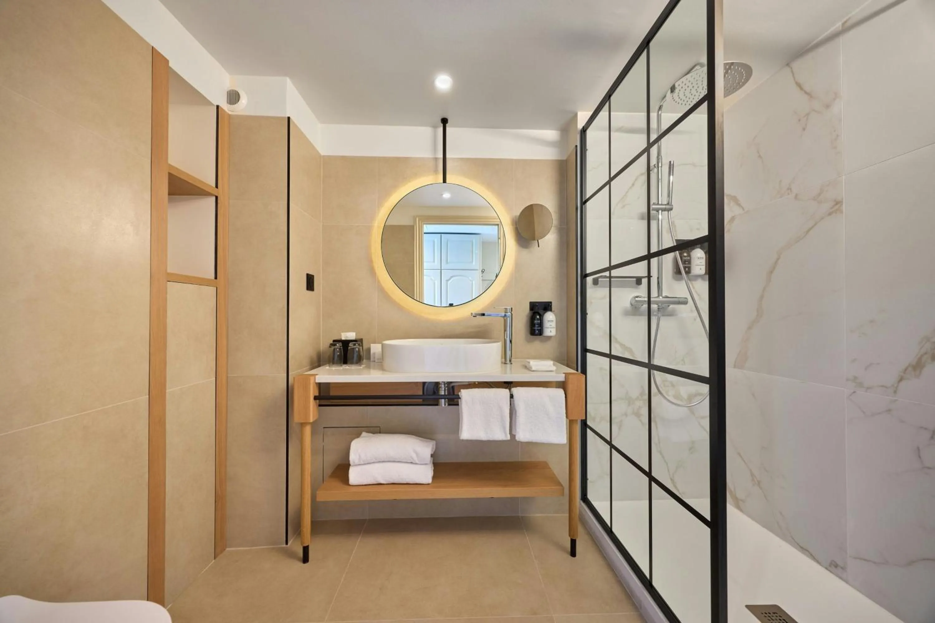 Bathroom, Bed in La Bastide de Mougins, a Tribute Portfolio Hotel