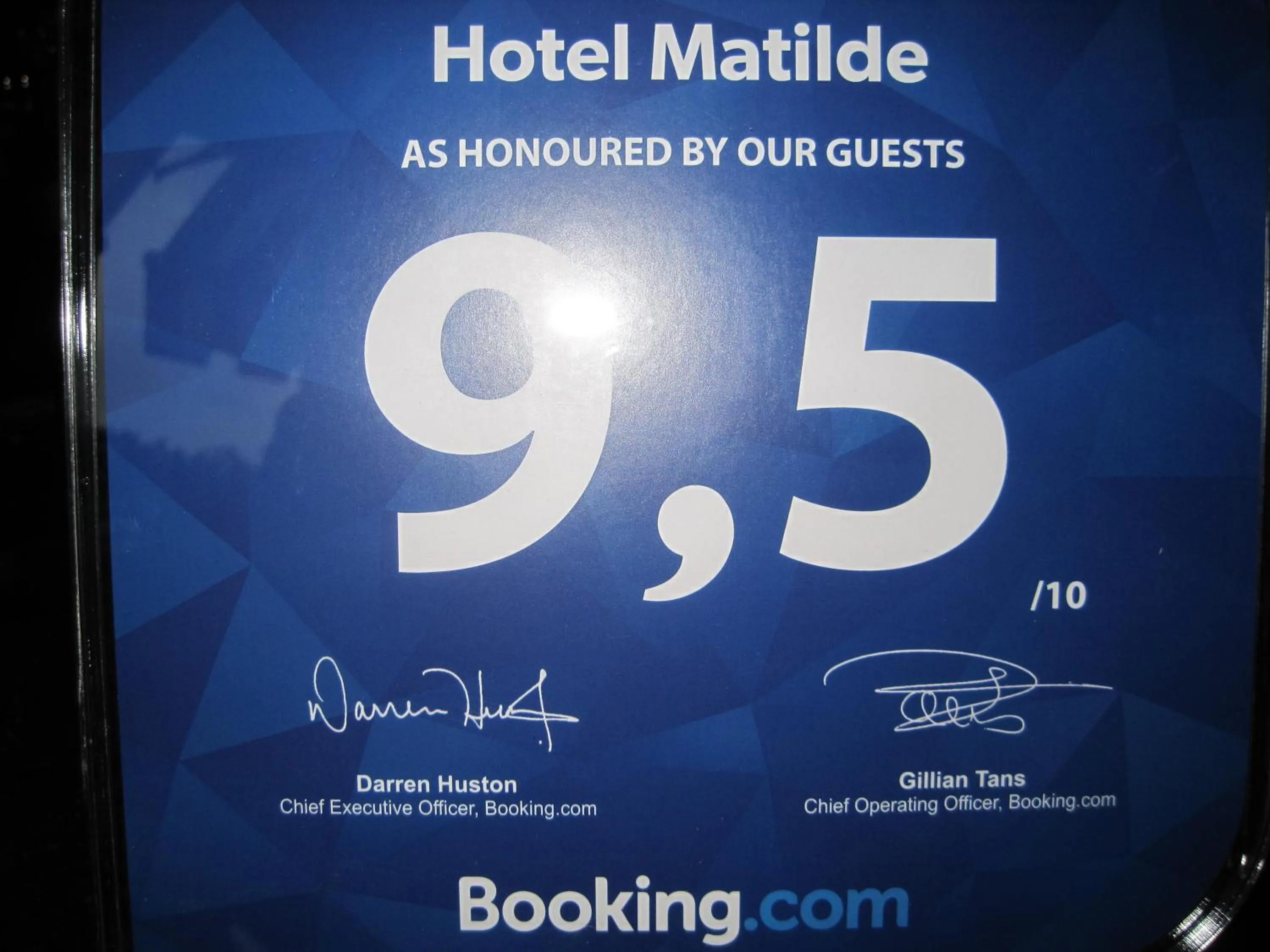 Certificate/Award in Hotel Matilde