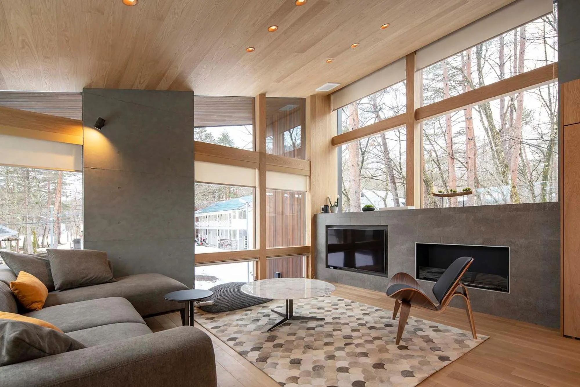 Living room in Kairos by the Mountain by The Hakuba Collection